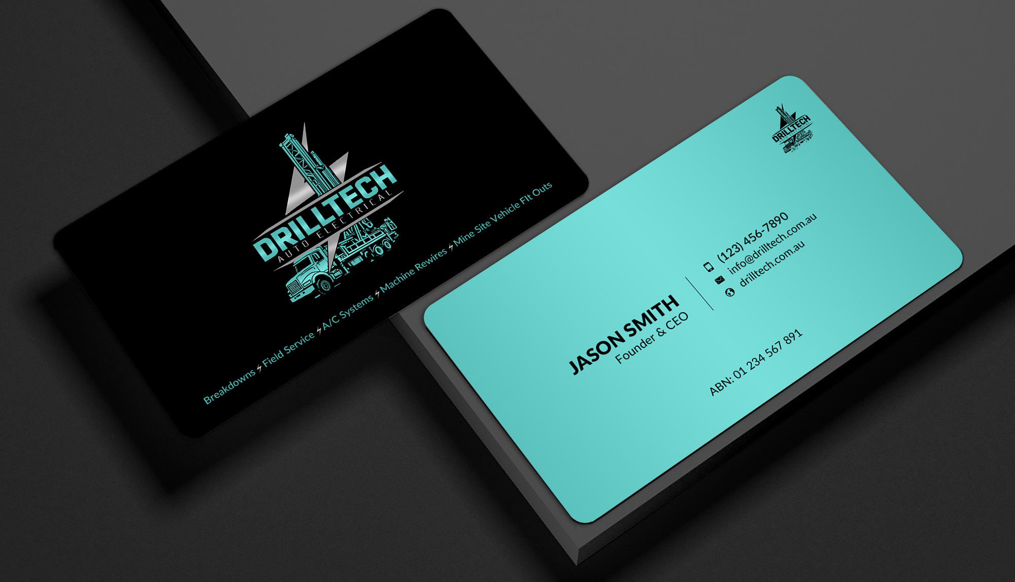 Business Card Design by Sun Moon Graphic Designer for Drill Tech Auto Electrical  | Design #36345395