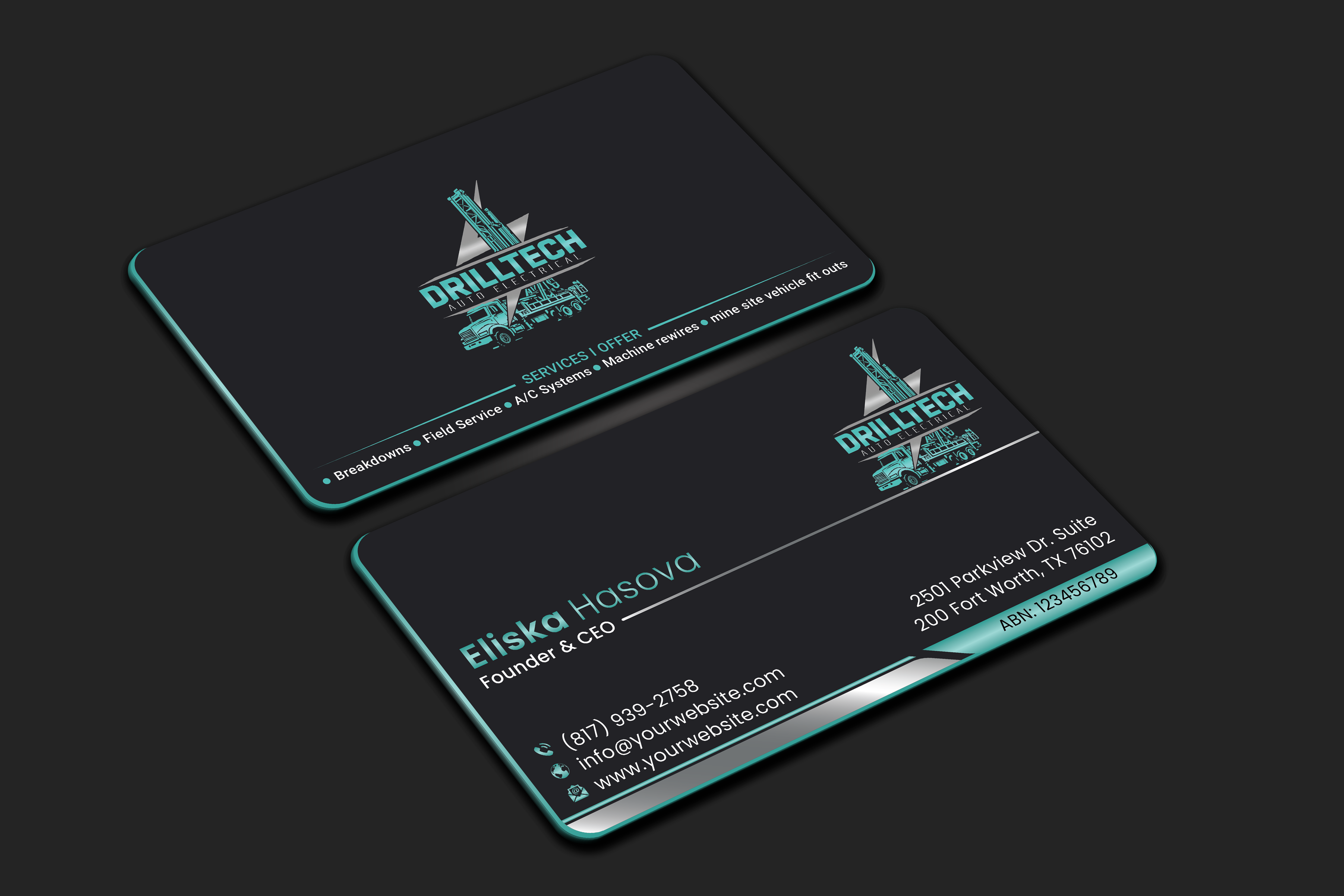 Business Card Design by DesignerShahadat for Drill Tech Auto Electrical  | Design #36348119