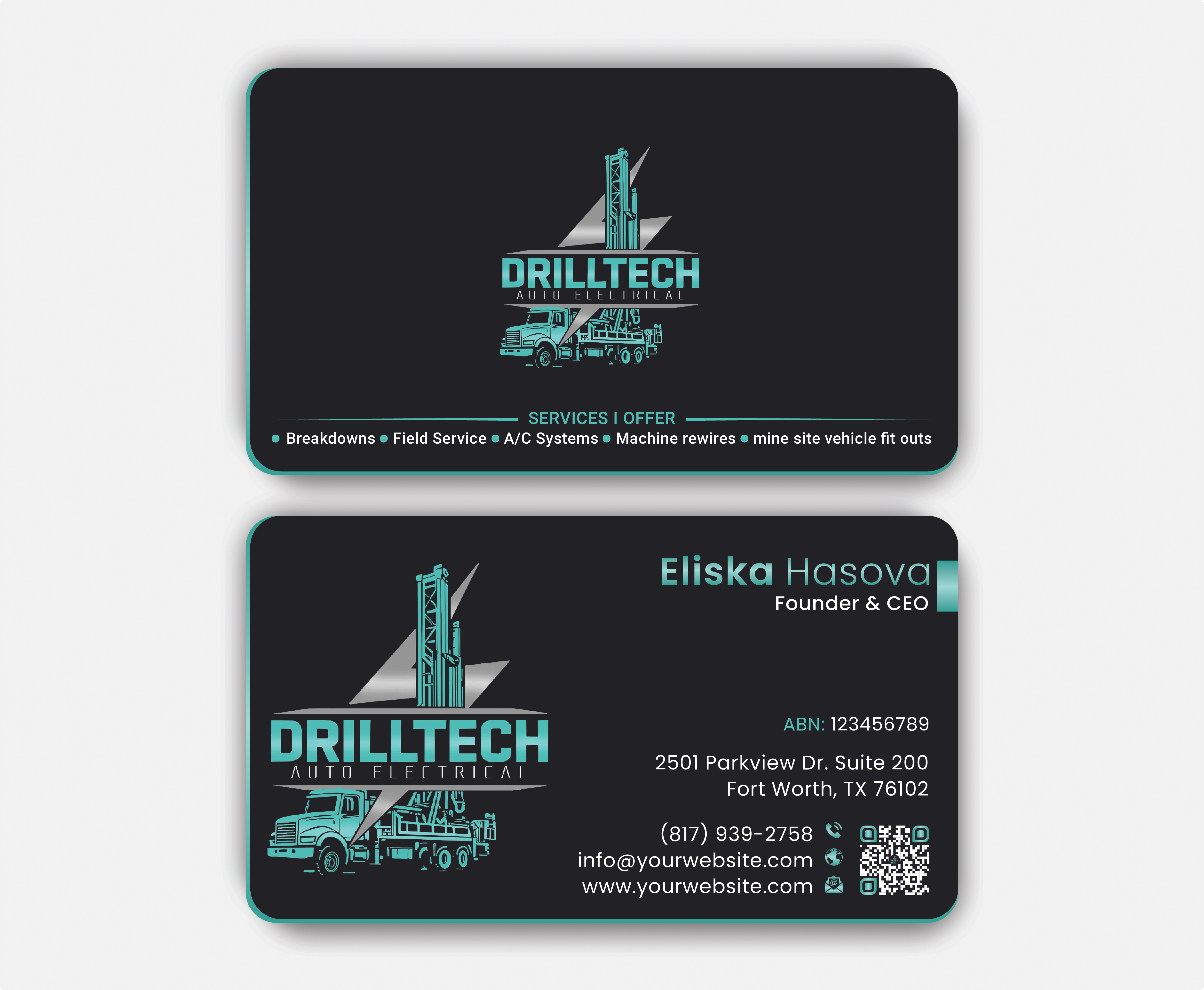 Visitenkarten-Design von DesignerShahadat für Drill Tech Auto Electrical  | Design #36348121