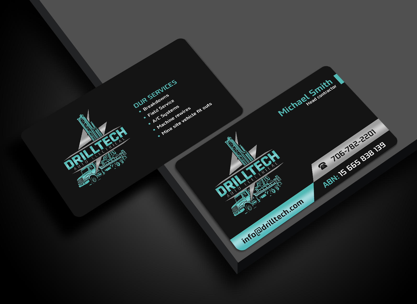 Business Card Design by Innovative Graphix for Drill Tech Auto Electrical  | Design #36346517