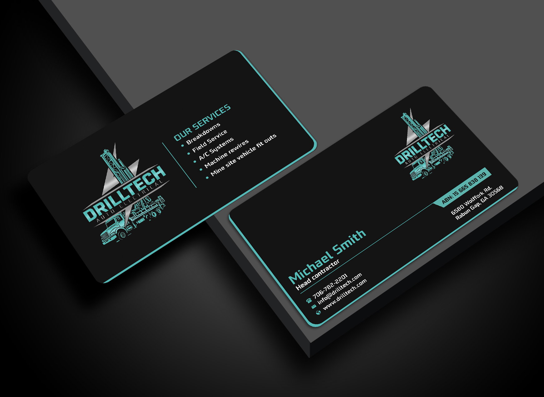 Business Card Design by Innovative Graphix for Drill Tech Auto Electrical  | Design #36346672