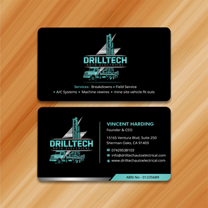 Business Card Design by Sabbir_2025 for Drill Tech Auto Electrical  | Design: #36349281