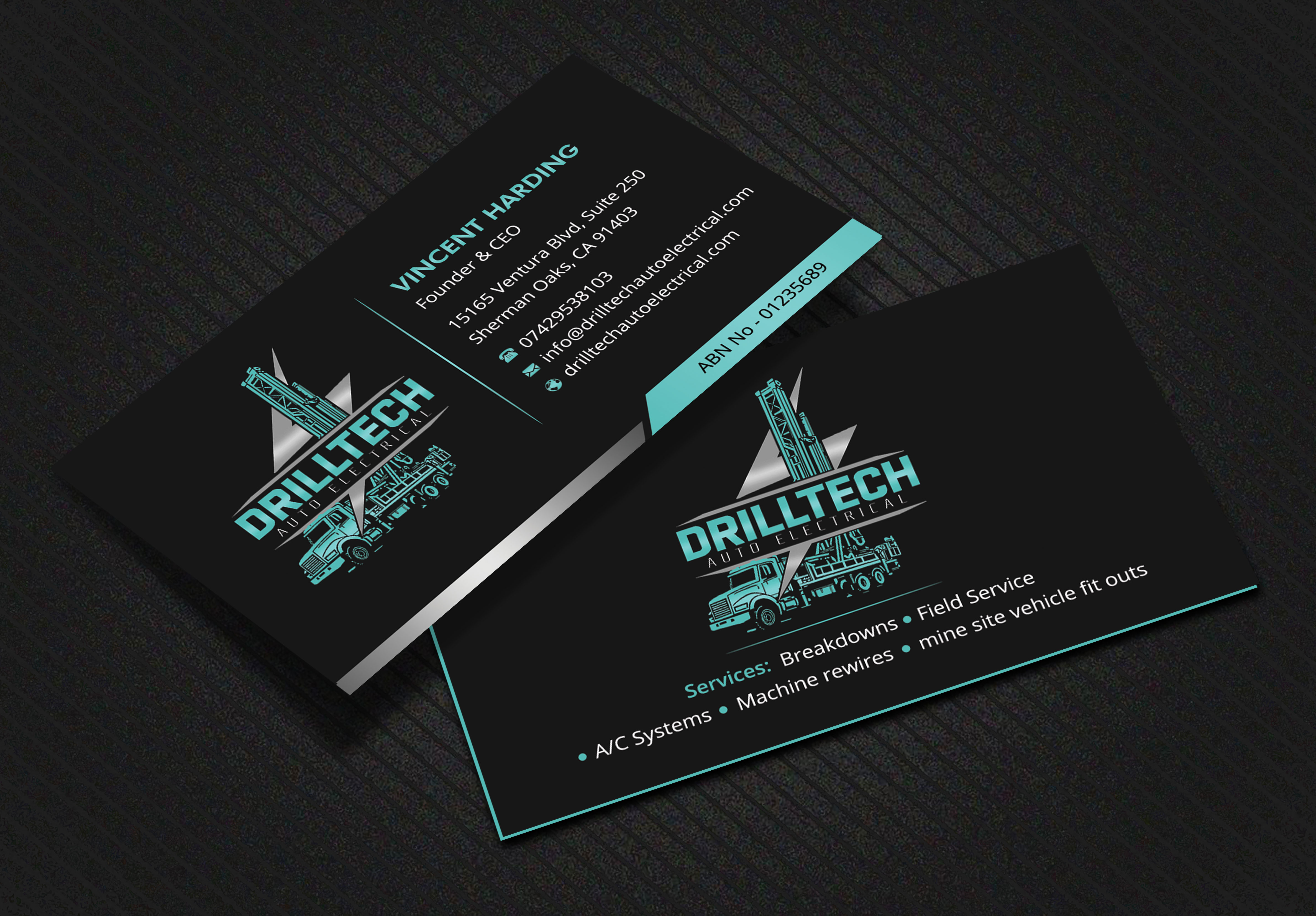 Business Card Design by Sabbir_2025 for Drill Tech Auto Electrical  | Design #36350619