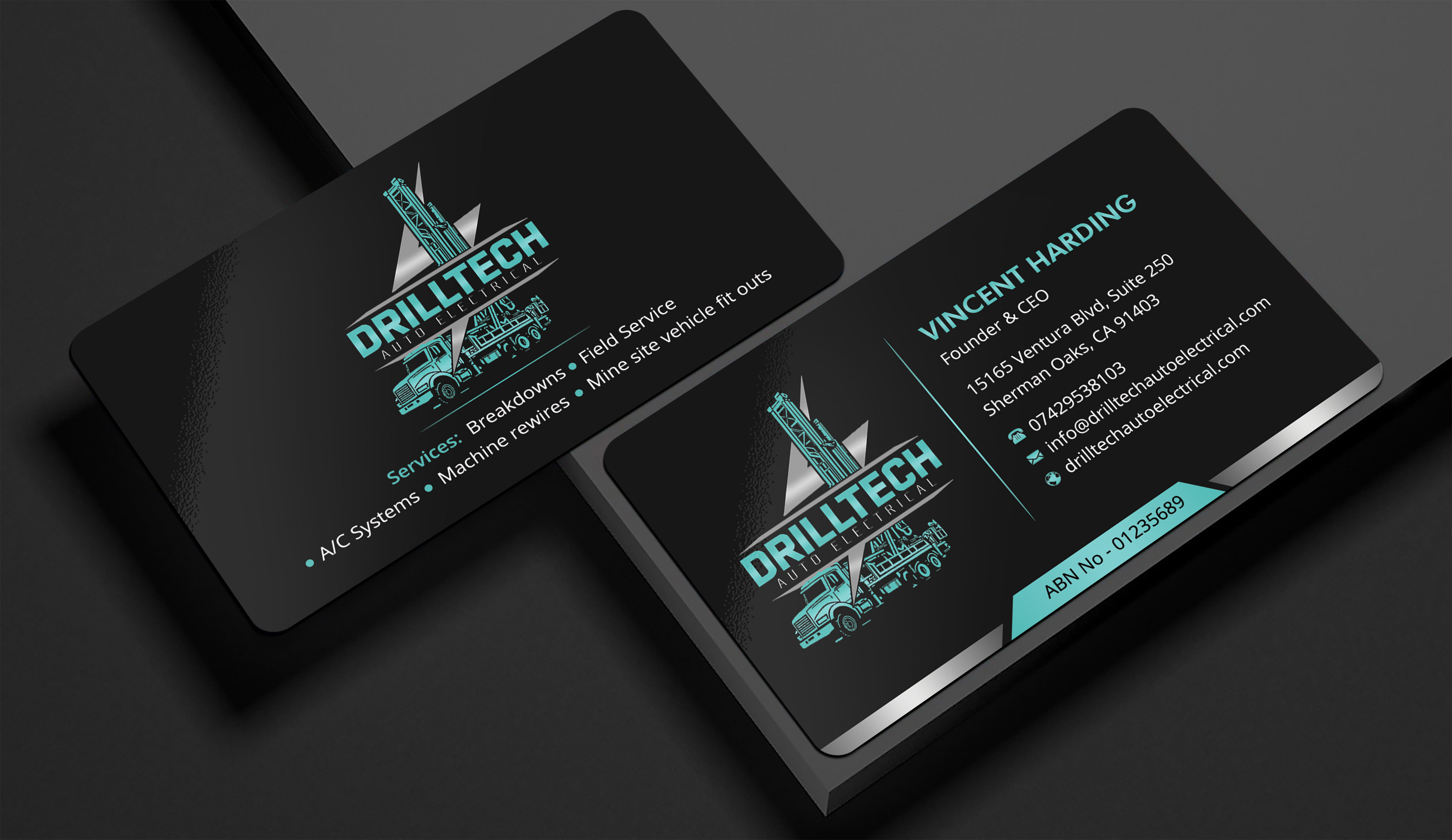 Business Card Design by Sabbir_2025 for Drill Tech Auto Electrical  | Design #36351645