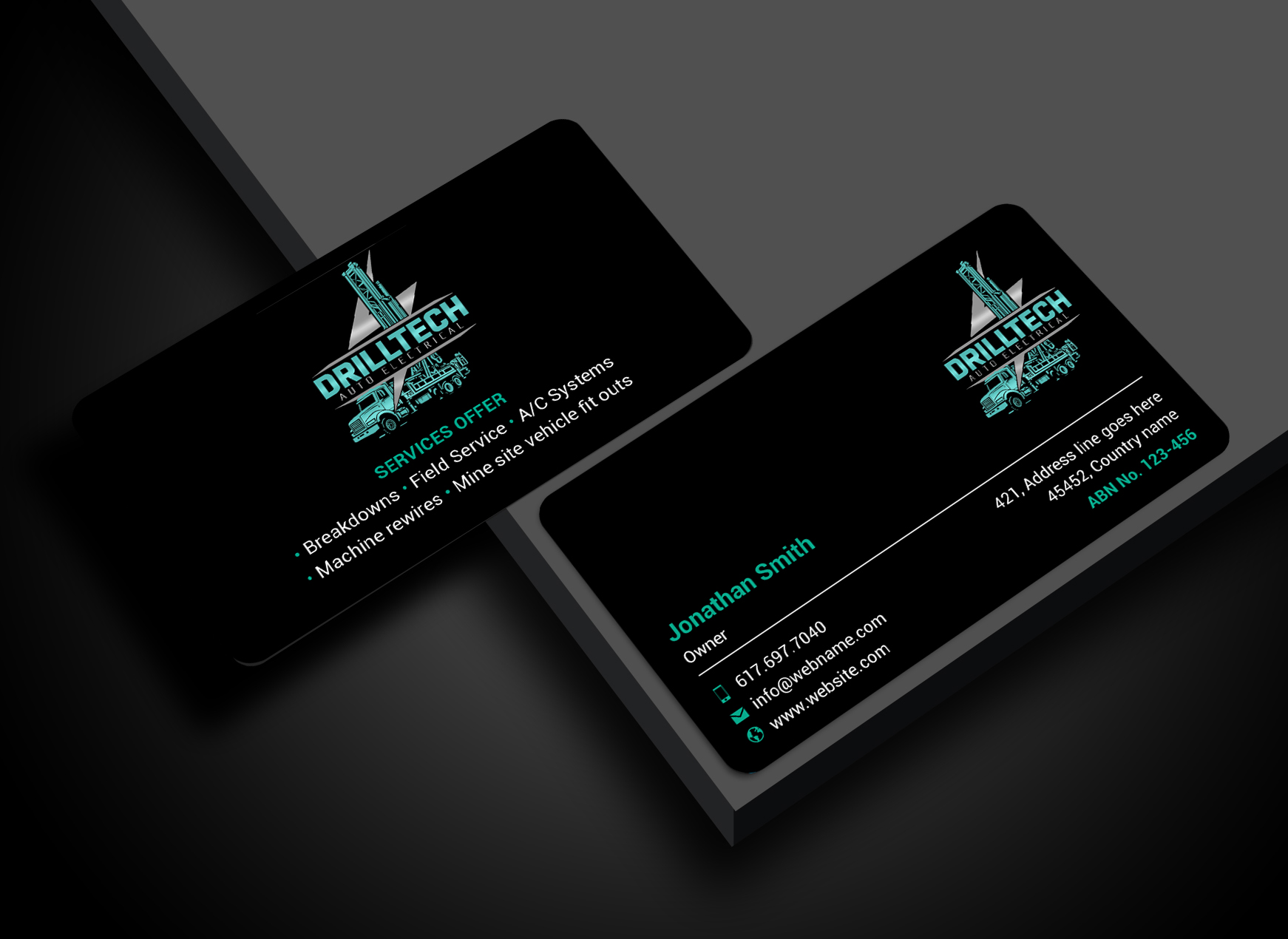 Diseño de Tarjeta de Presentación por freelancer75 para Drill Tech Auto Electrical  | Diseño #36348392