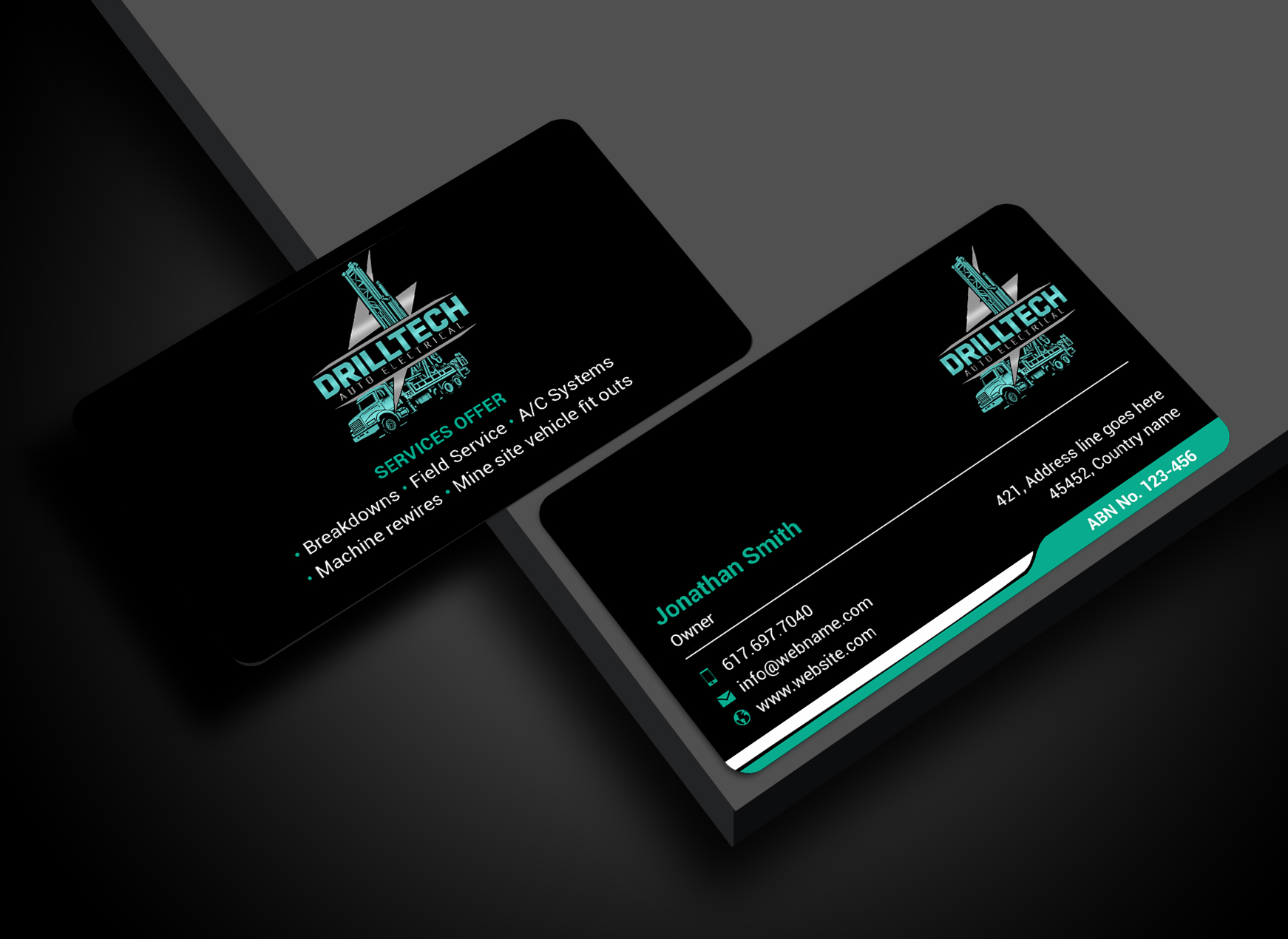 Business Card Design by freelancer75 for Drill Tech Auto Electrical  | Design #36348429