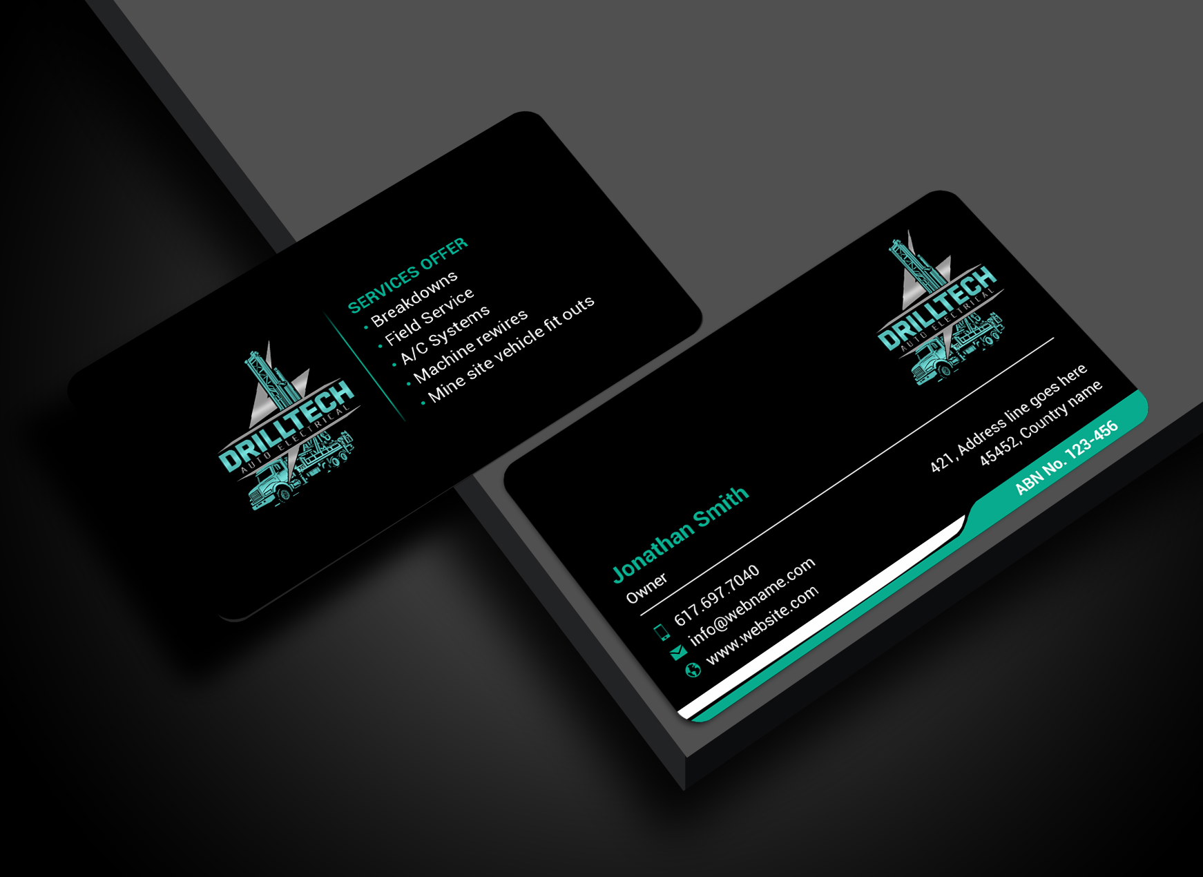 Visitenkarten-Design von freelancer75 für Drill Tech Auto Electrical  | Design #36348442