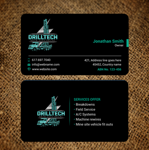 Business Card Design by freelancer75 for Drill Tech Auto Electrical  | Design: #36348551