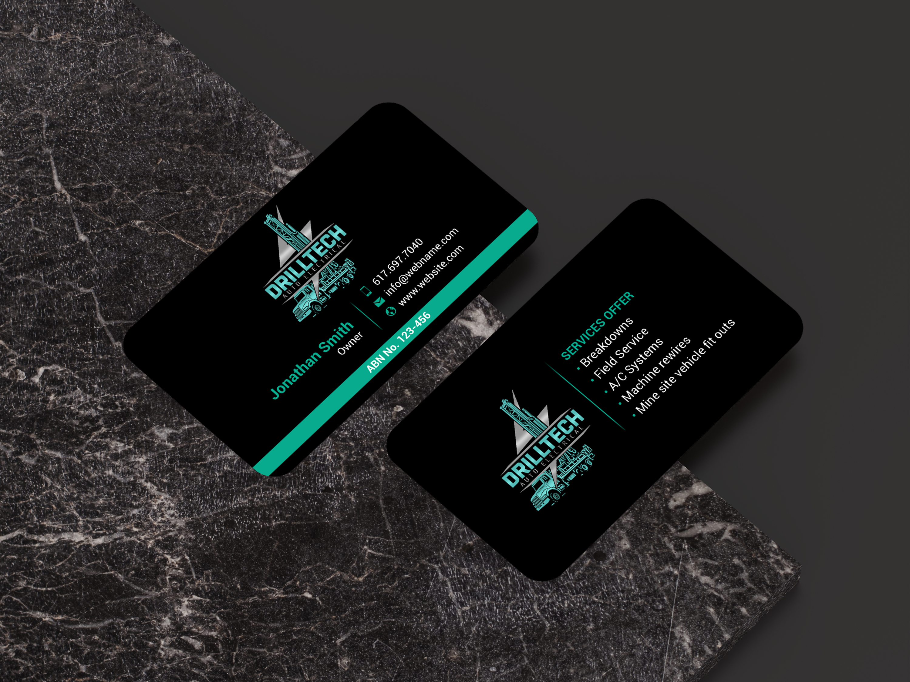 Business Card Design by freelancer75 for Drill Tech Auto Electrical  | Design #36348820
