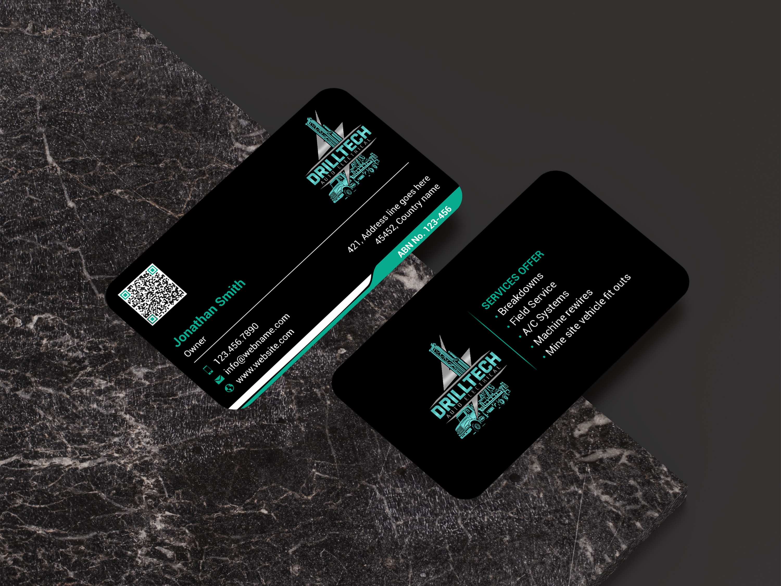 Business Card Design by freelancer75 for Drill Tech Auto Electrical  | Design #36348882