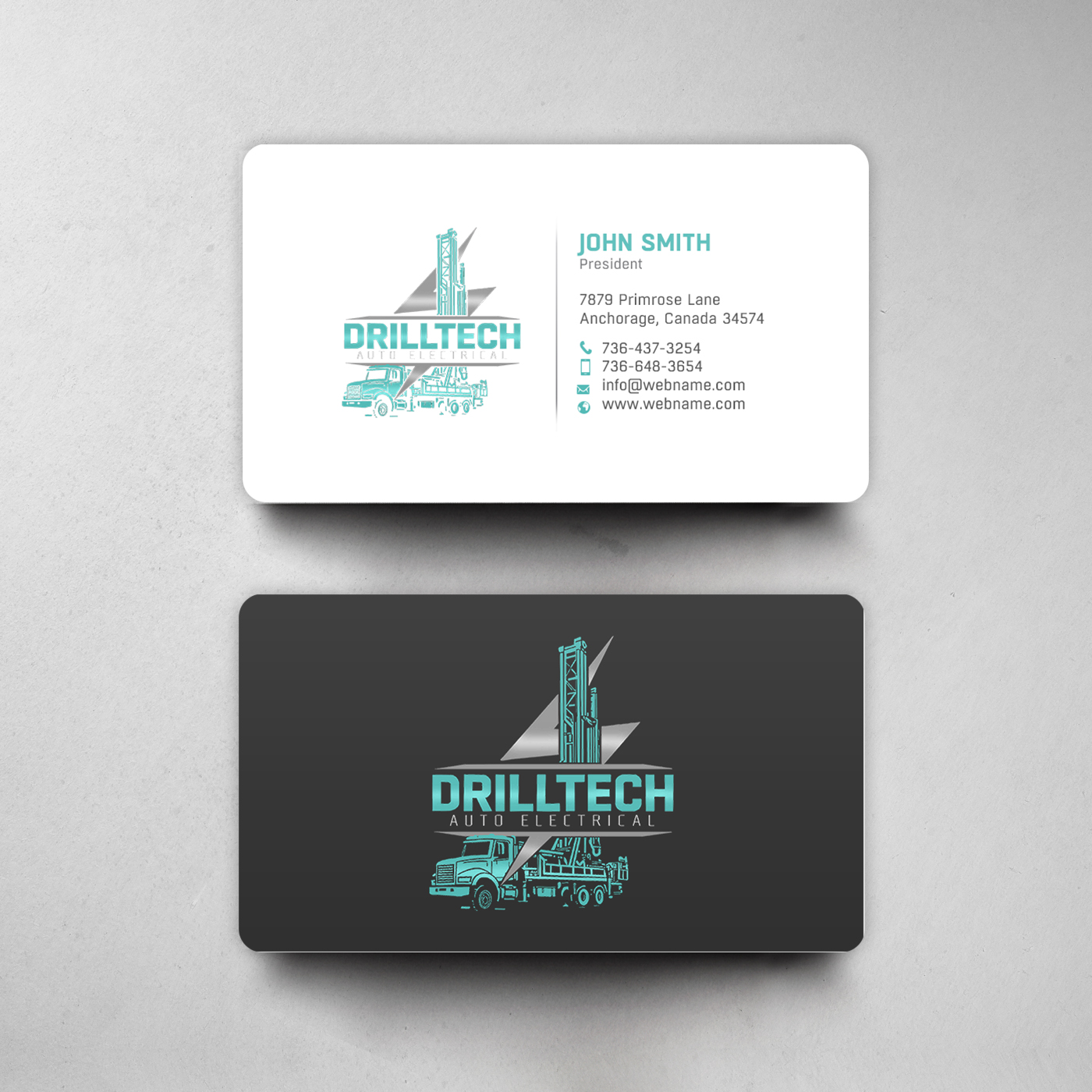 Business Card Design by chandrayaan.creative for Drill Tech Auto Electrical  | Design #36345643