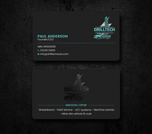 Diseño de Tarjeta de Presentación por Uttom 2 para Drill Tech Auto Electrical  | Diseño: #36348829