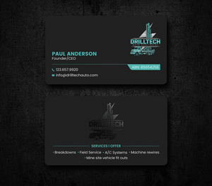 Diseño de Tarjeta de Presentación por Uttom 2 para Drill Tech Auto Electrical  | Diseño: #36348836