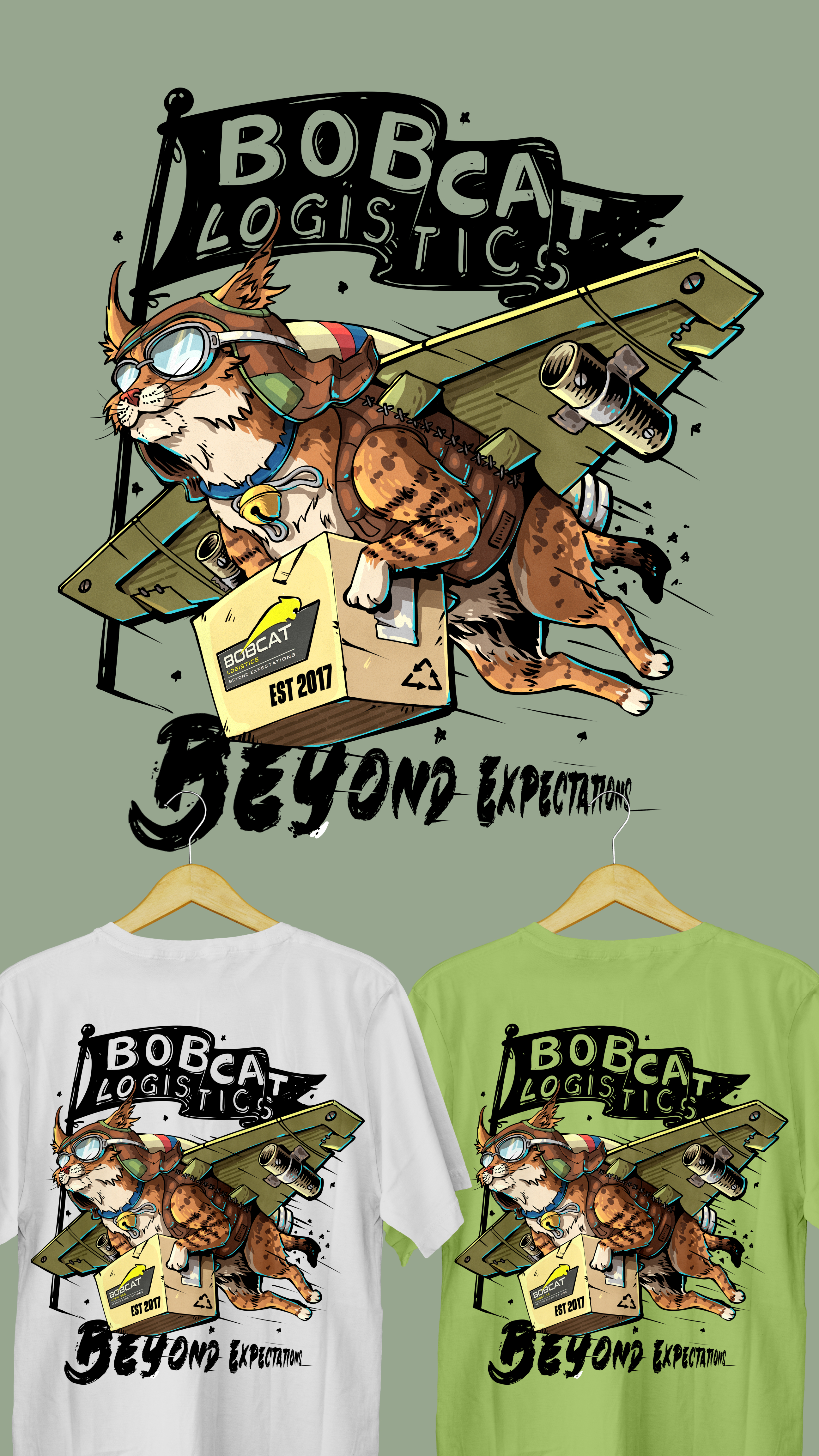 T-shirt Design by hanartall for Bobcat Logistics Ltd | Design #36415643