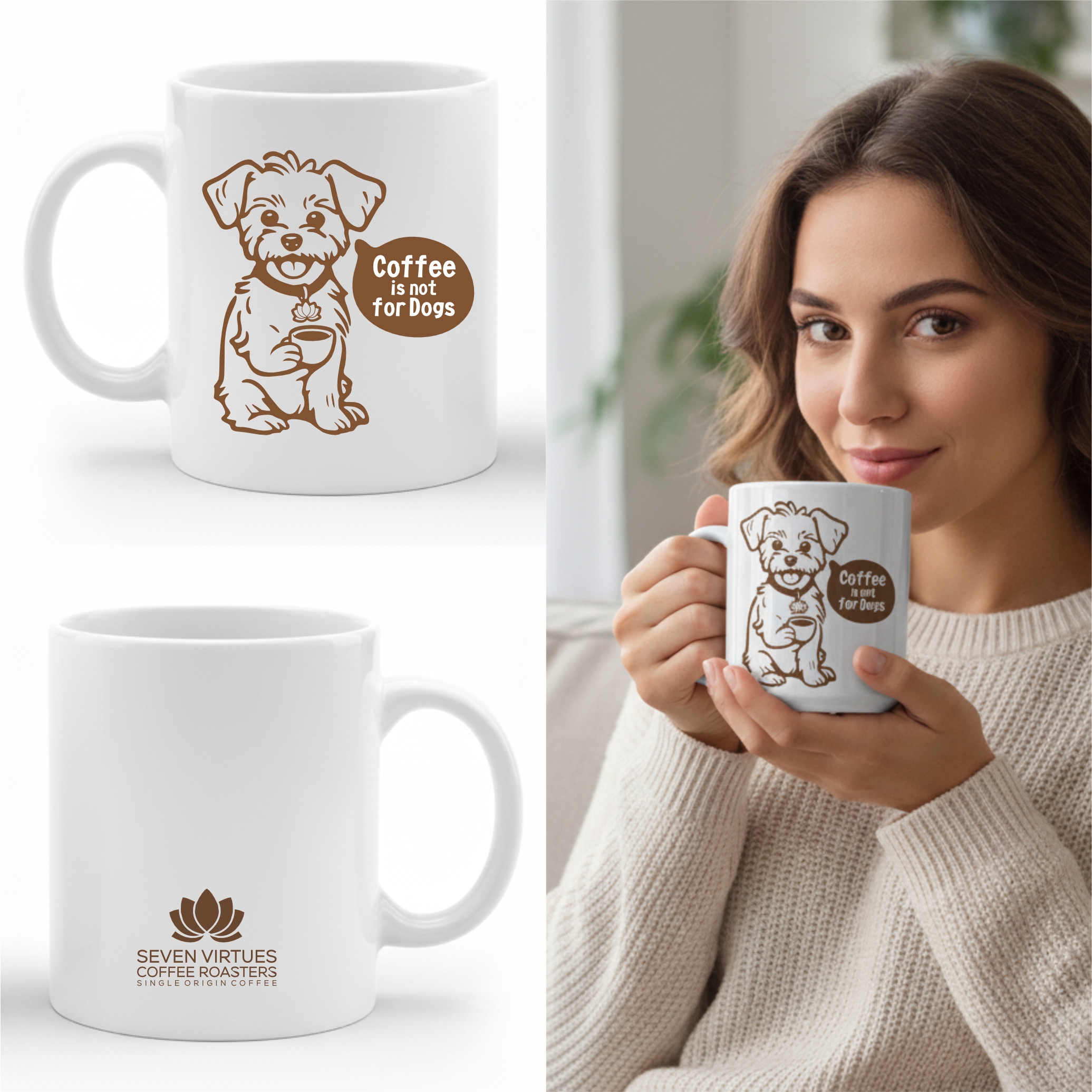 Cup and Mug Design by dcoffeeaddict for Seven Virtues Coffee Roasters | Design #36371921