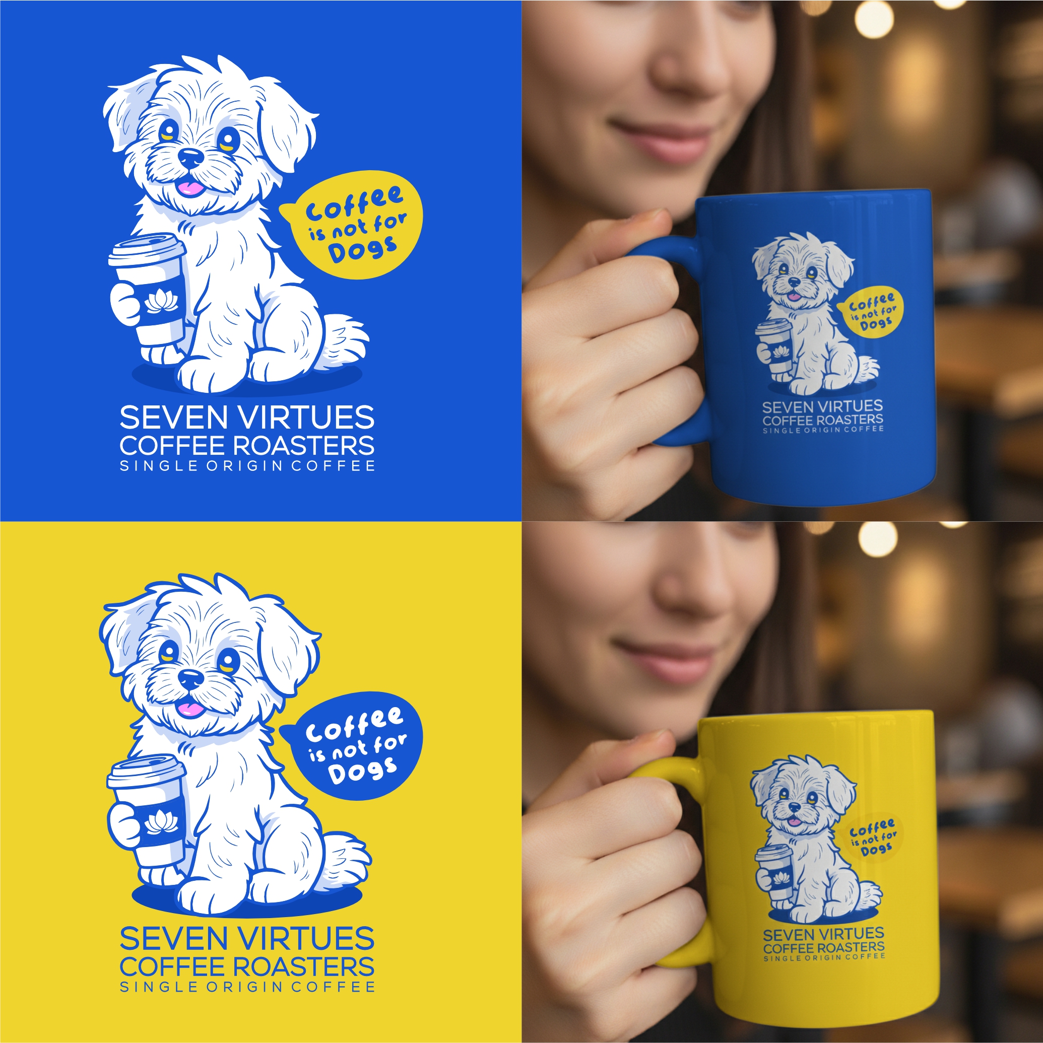 Design de Tasse et Mug par dcoffeeaddict pour Seven Virtues Coffee Roasters | Design #36378546