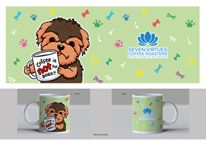 Cup and Mug Design by Mavis Goh for Seven Virtues Coffee Roasters | Design #36394401
