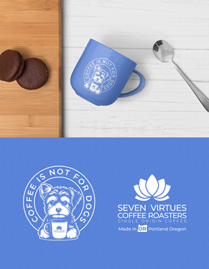 Tasse- und Becher-Design von KickArt für Seven Virtues Coffee Roasters | Design: #36476298