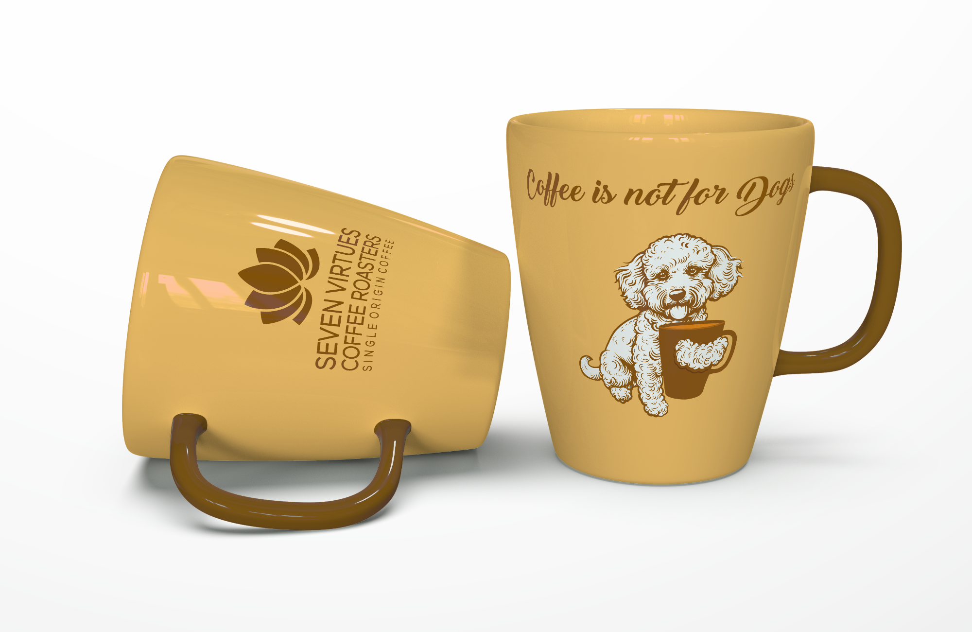 Cup and Mug Design by 123graphics for Seven Virtues Coffee Roasters | Design #36360278