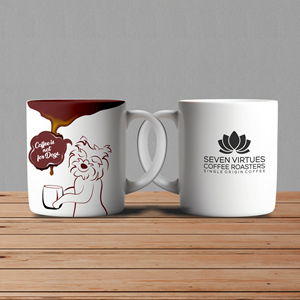 Cup and Mug Design by websmartusa for Seven Virtues Coffee Roasters | Design #36360487