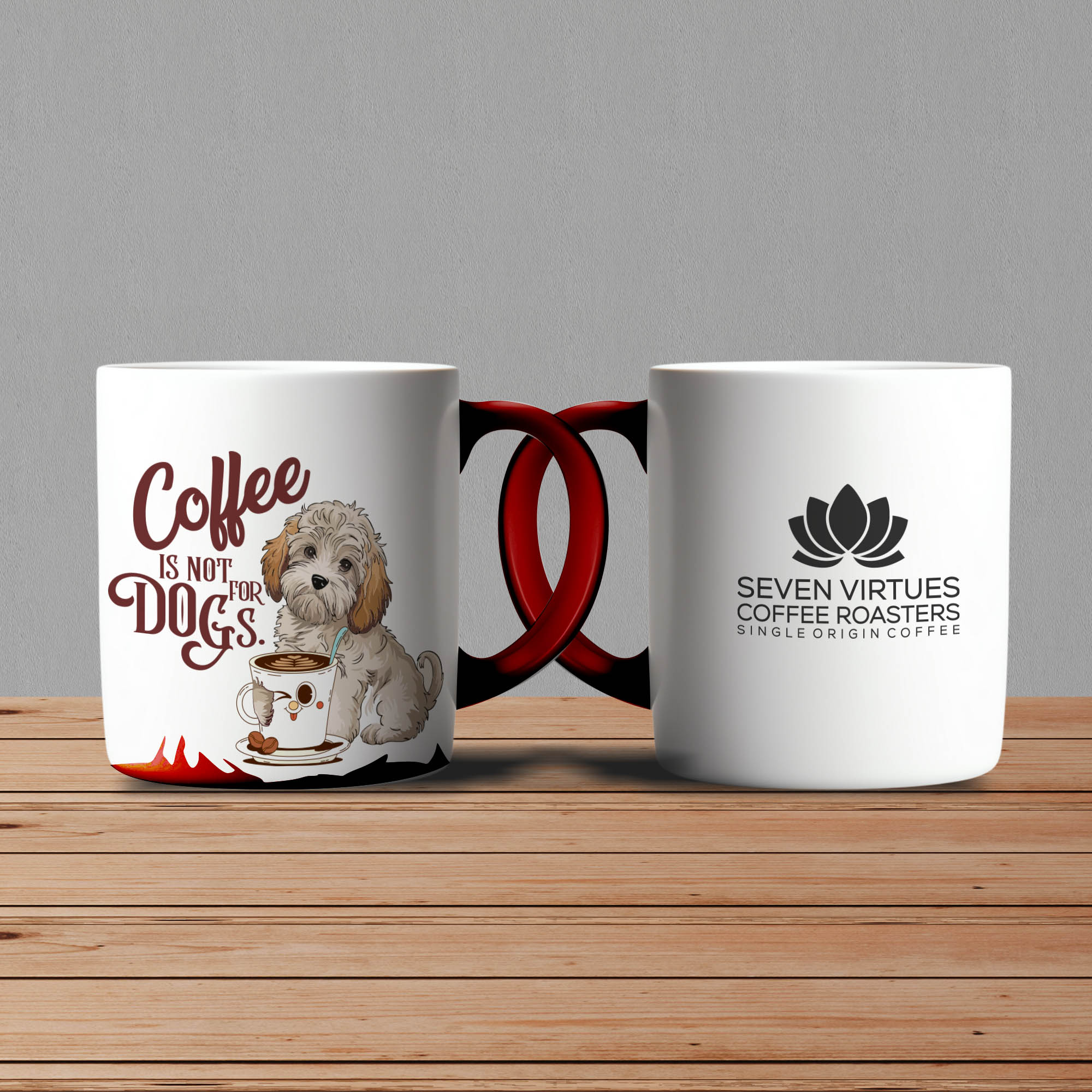 Design de Tasse et Mug par websmartusa pour Seven Virtues Coffee Roasters | Design #36360492
