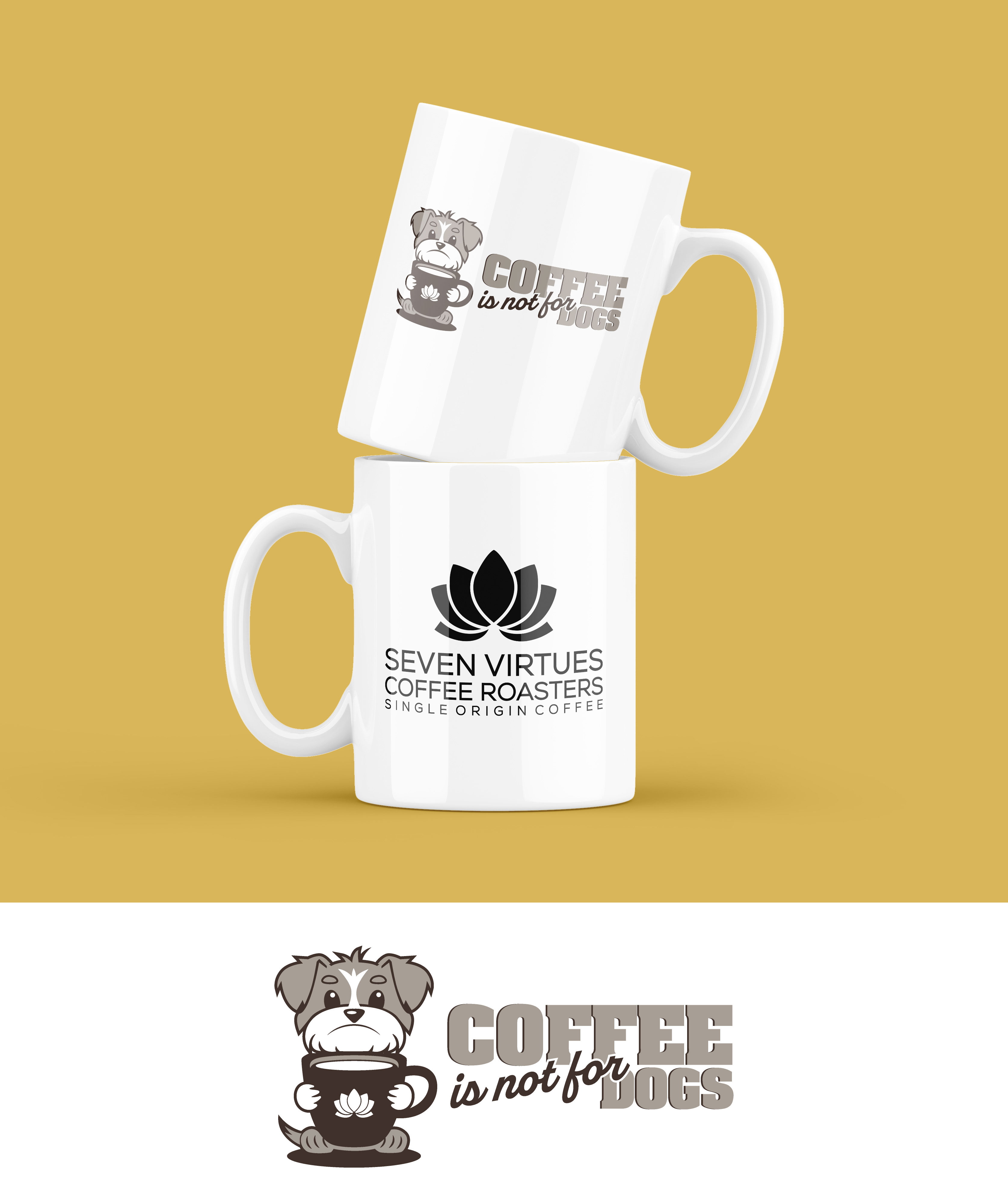 Cup and Mug Design by Impressive Designs for Seven Virtues Coffee Roasters | Design #36387685
