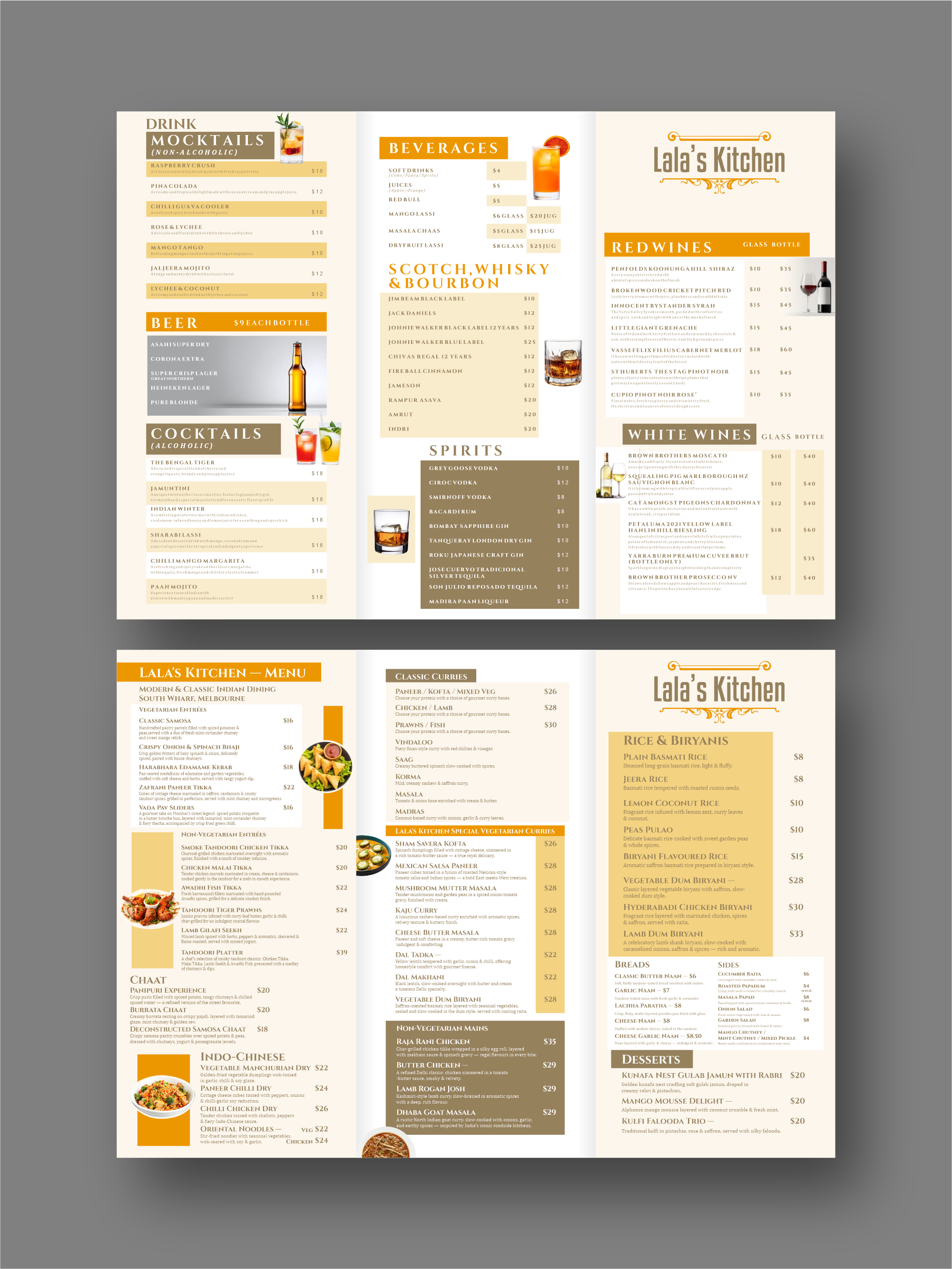 Menu Design by Nanas91 for Sweta Pty Ltd | Design #36394054
