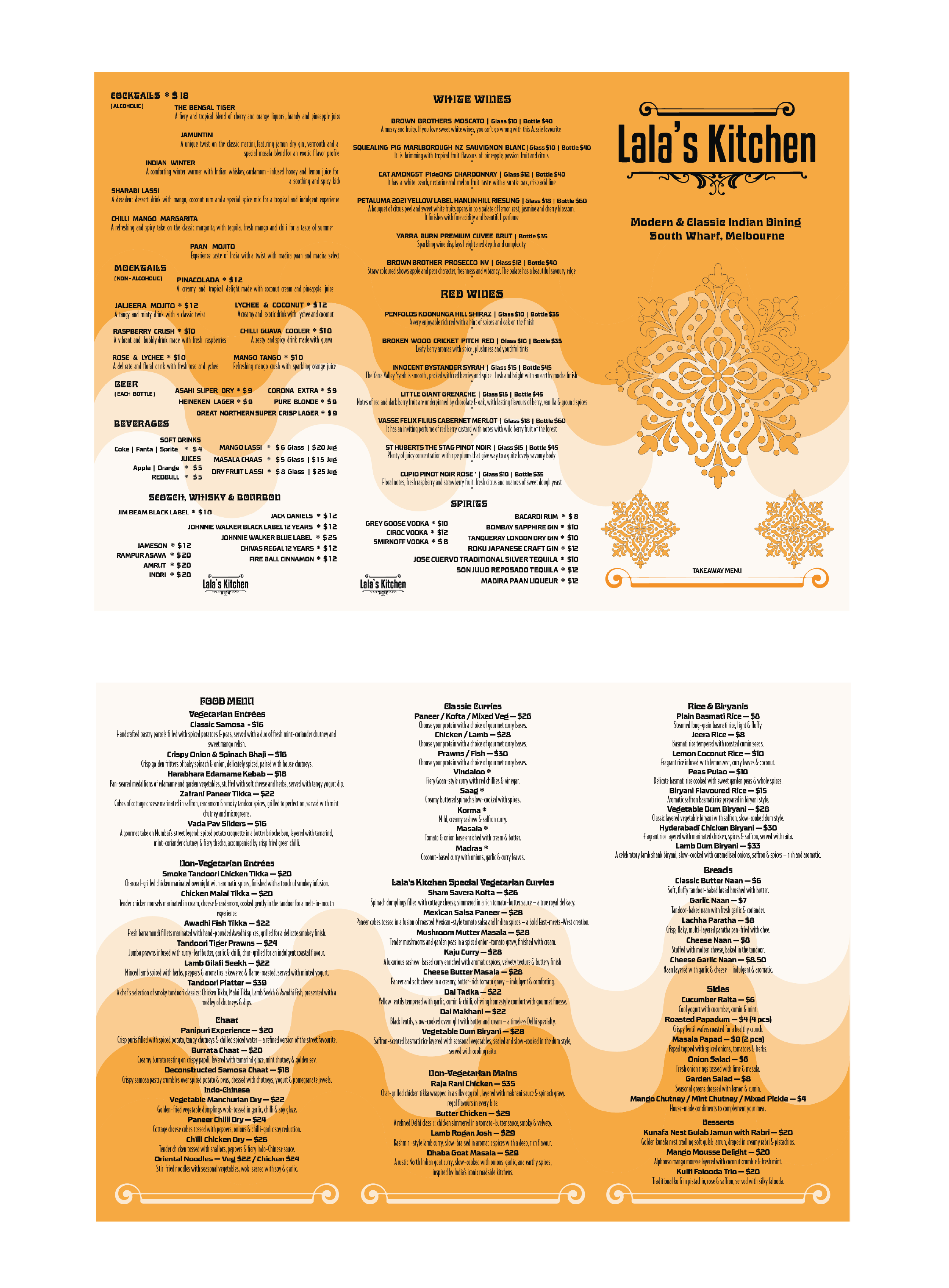 Menu Design by Sophie DL for Sweta Pty Ltd | Design #36384708