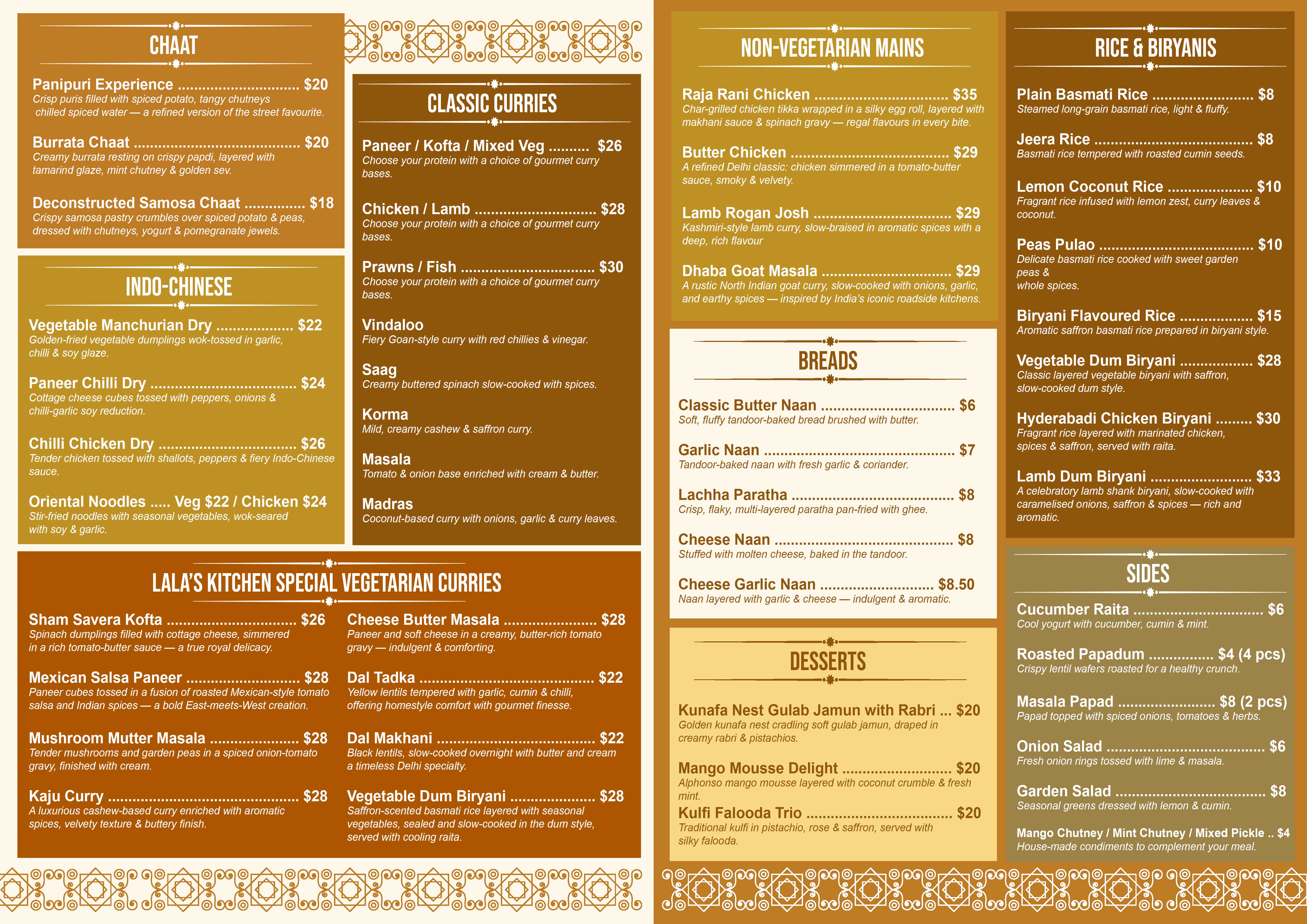 Menü-Design von ordelya.nicole für Sweta Pty Ltd | Design #36378523