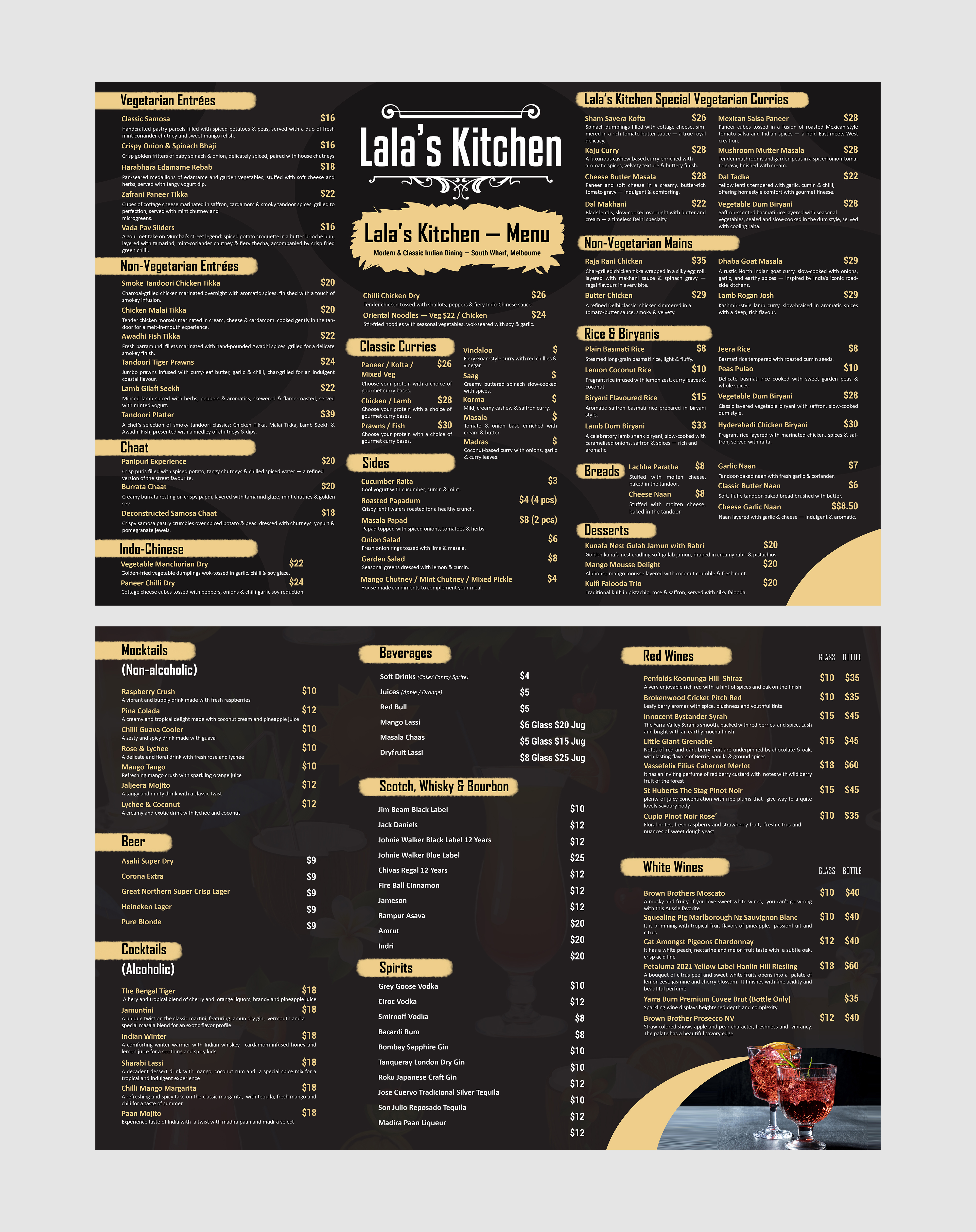 Menu Design by Creations Box 2015 for Sweta Pty Ltd | Design #36363933