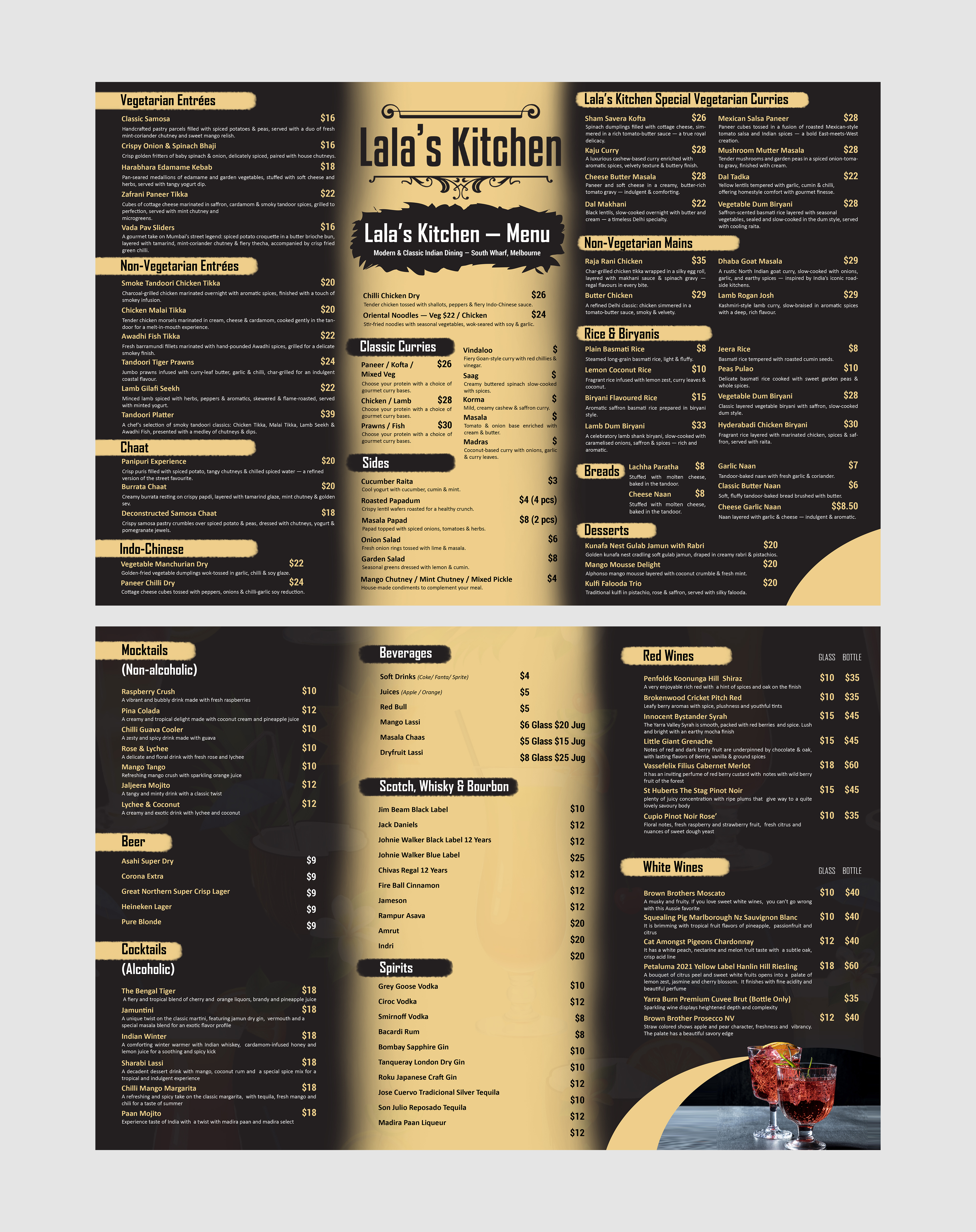 Menü-Design von Creations Box 2015 für Sweta Pty Ltd | Design #36363934