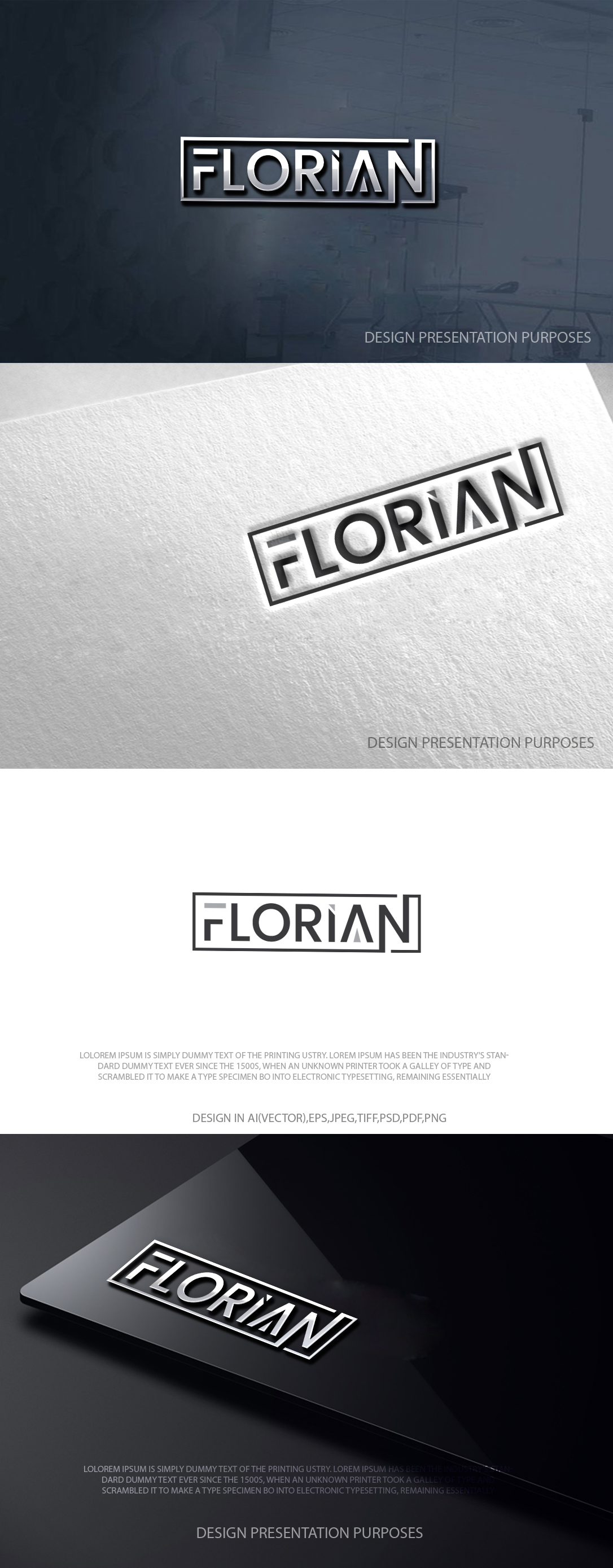 Logo Design by zebronicgraphic for FLORIAN designs | Design #36365181