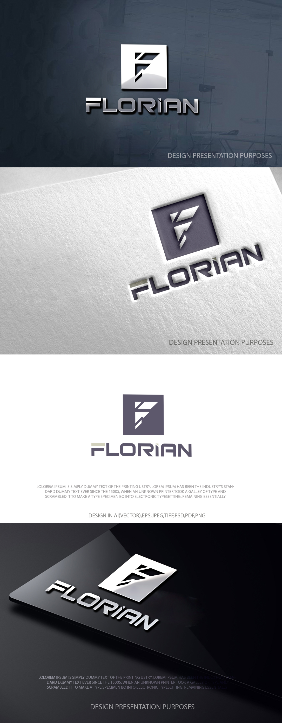 Logo Design by zebronicgraphic for FLORIAN designs | Design #36365686