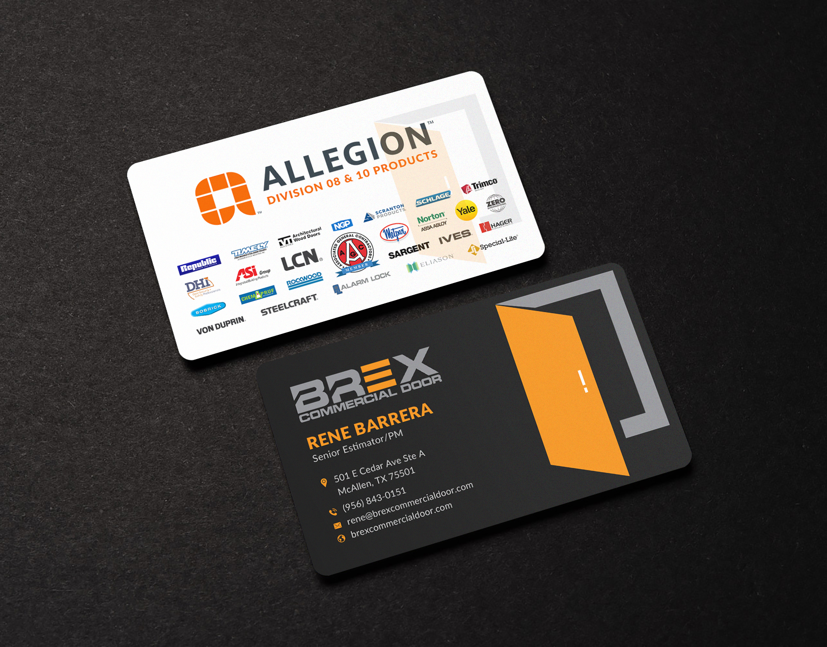 Visitenkarten-Design von Sun Moon Graphic Designer für BREX Commercial Door | Design #36381994