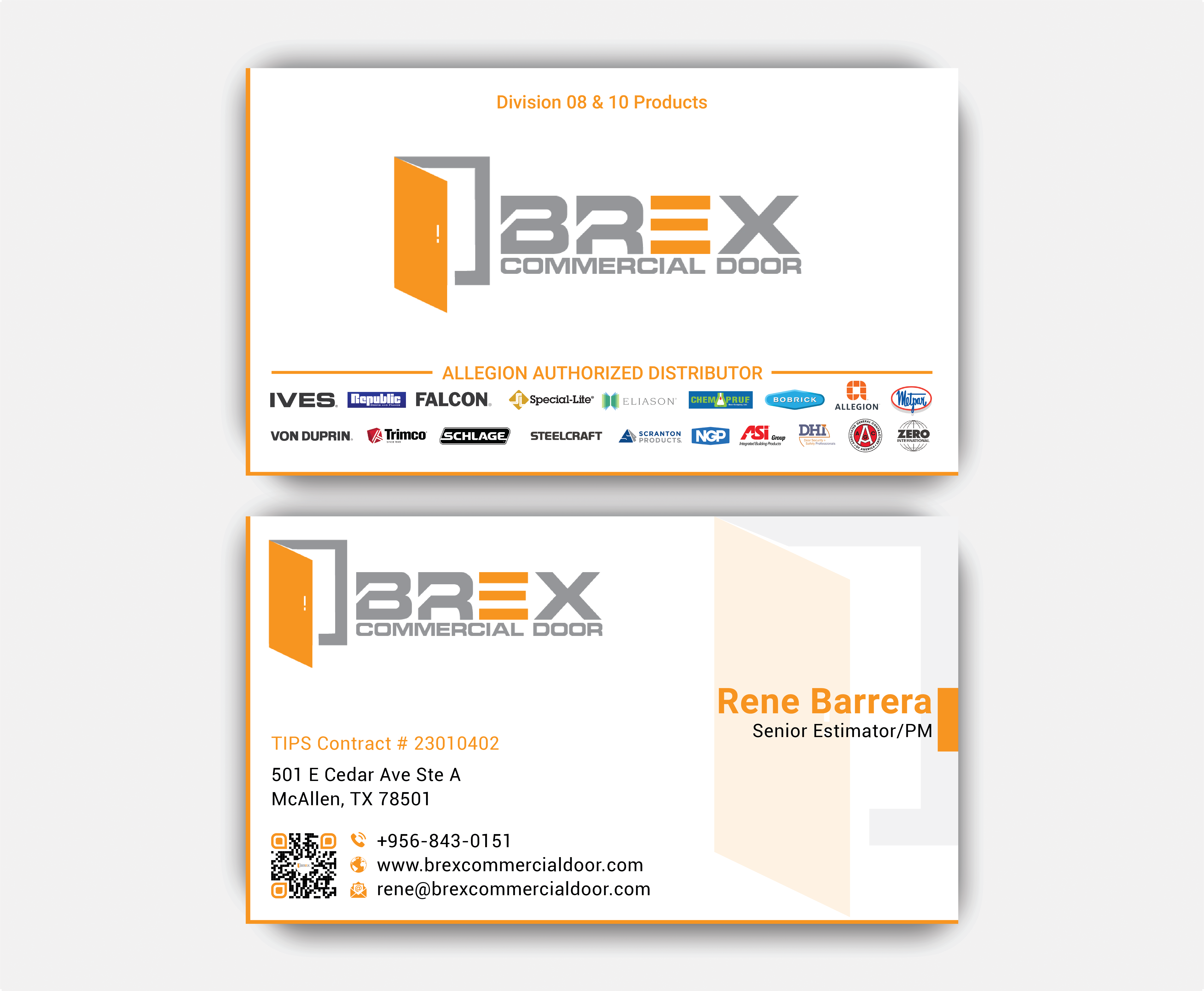 Visitenkarten-Design von DesignerShahadat für BREX Commercial Door | Design #36380365