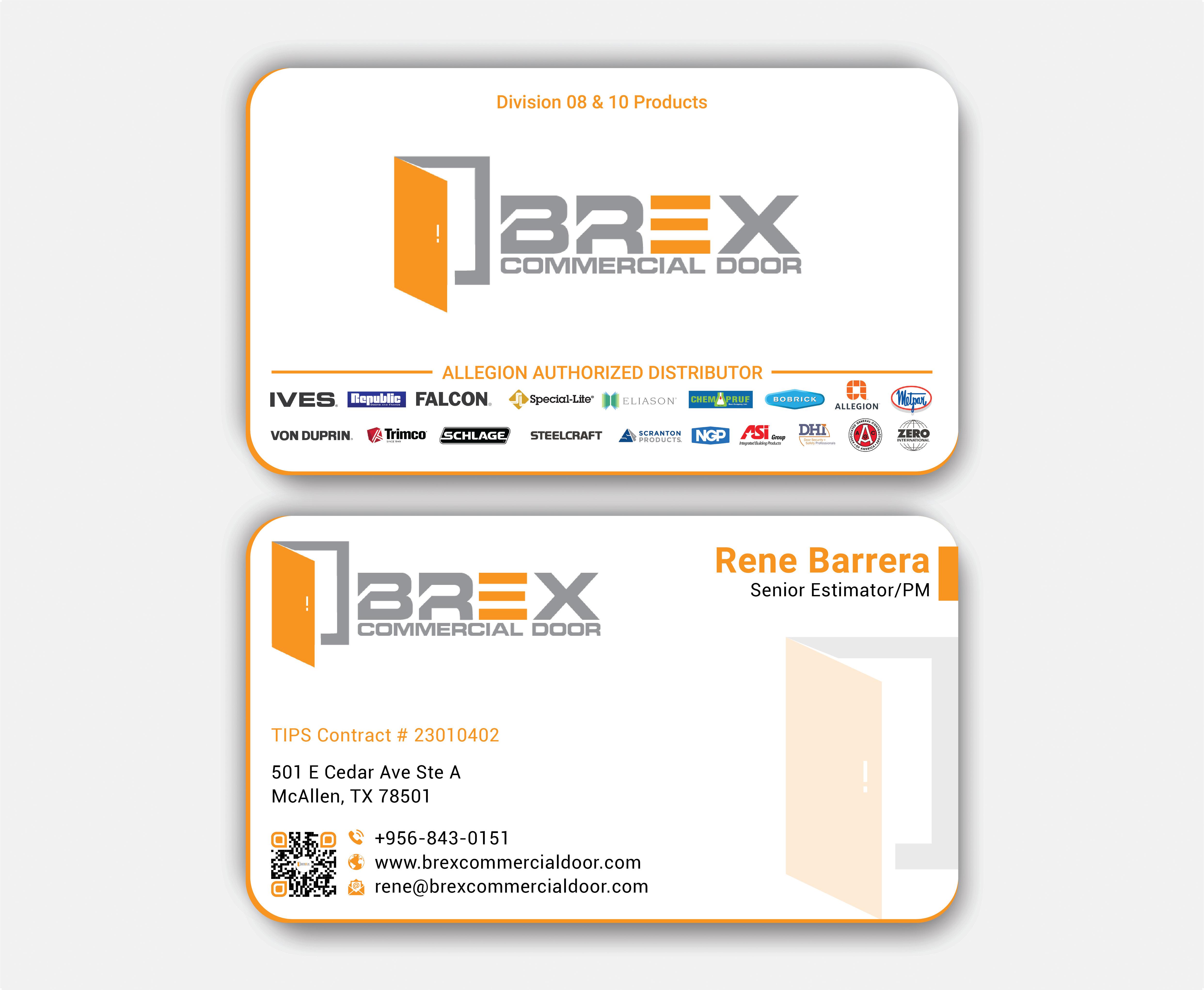 Visitenkarten-Design von DesignerShahadat für BREX Commercial Door | Design #36380367