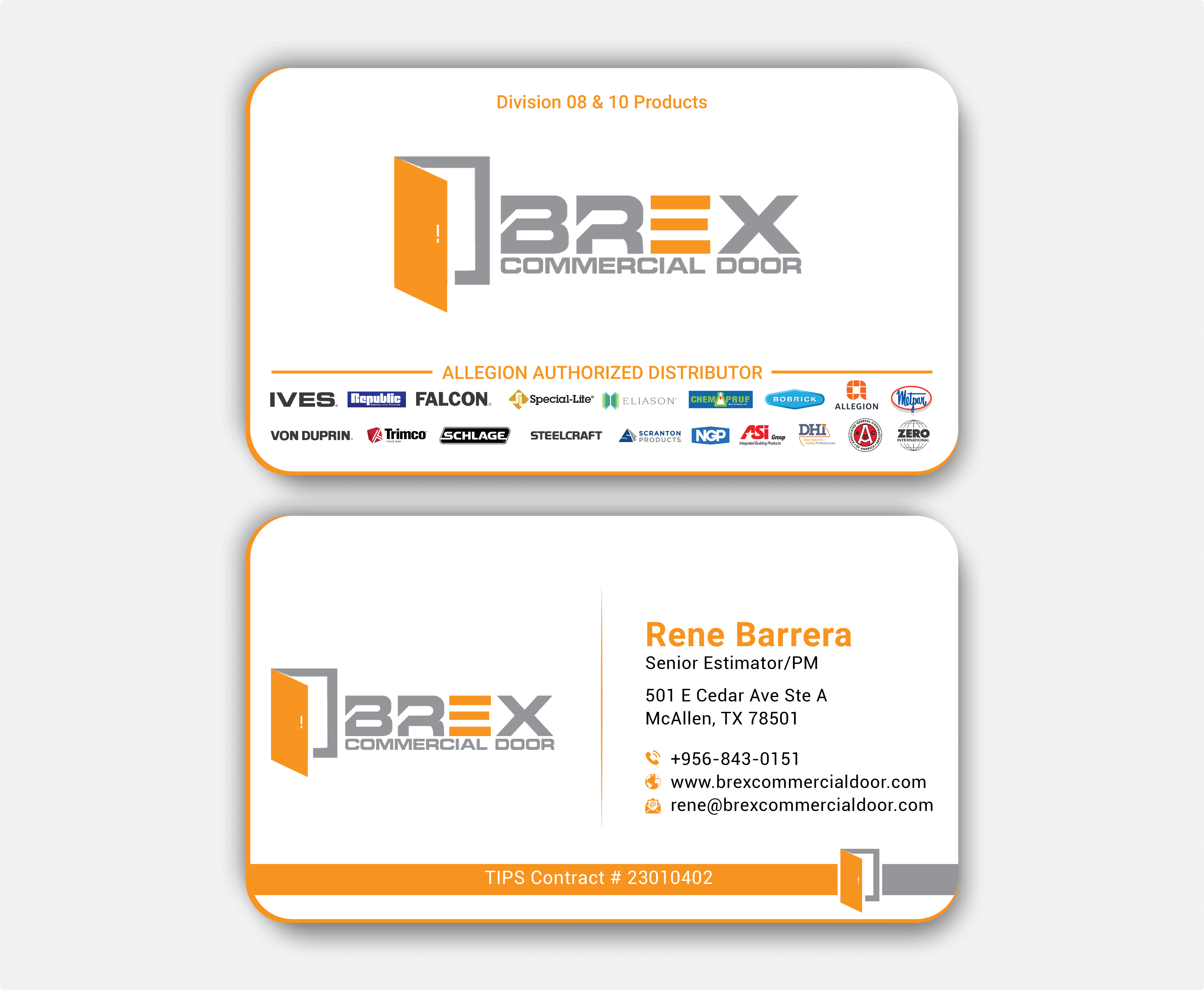 Visitenkarten-Design von DesignerShahadat für BREX Commercial Door | Design #36380368