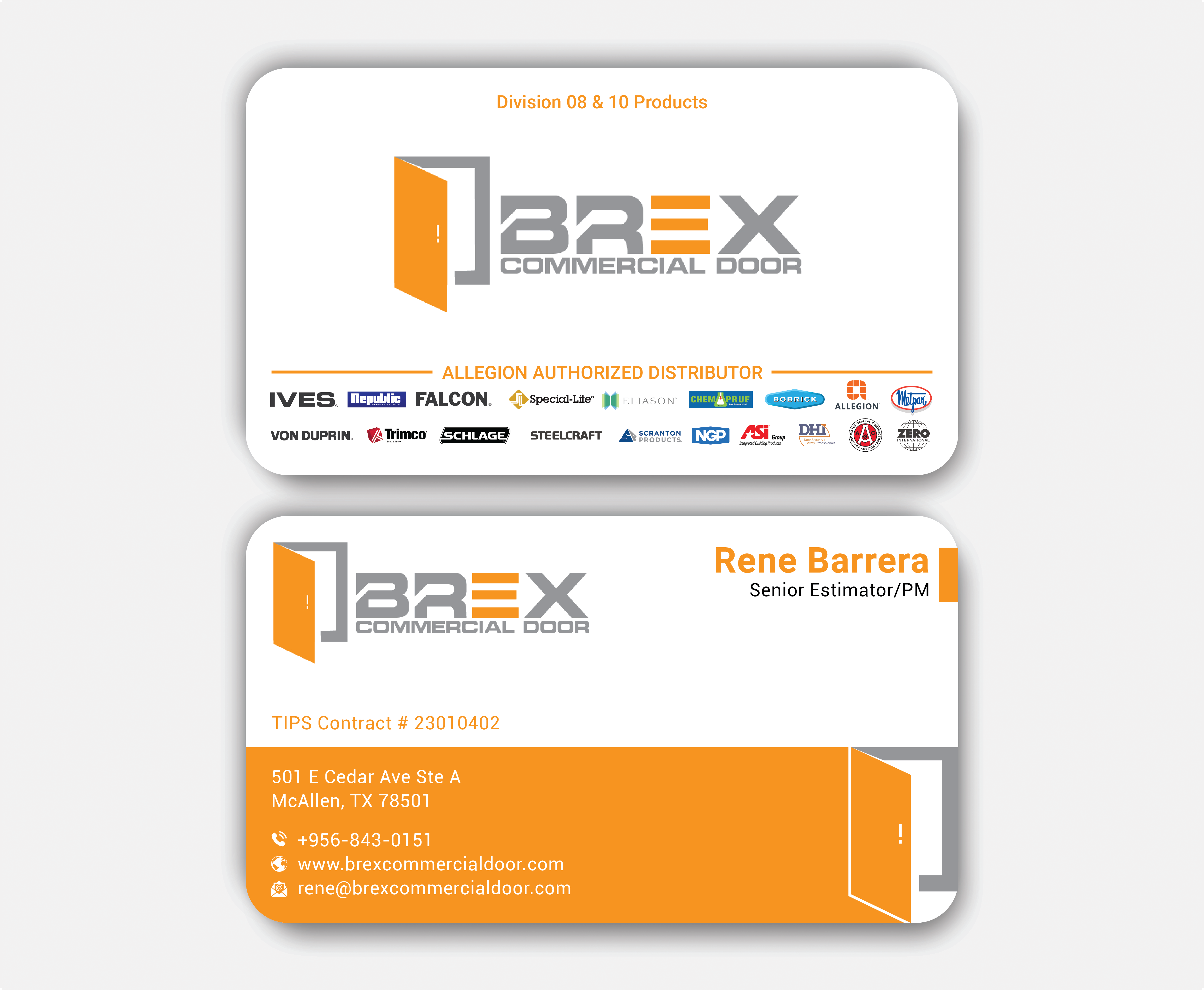 Visitenkarten-Design von DesignerShahadat für BREX Commercial Door | Design #36380370