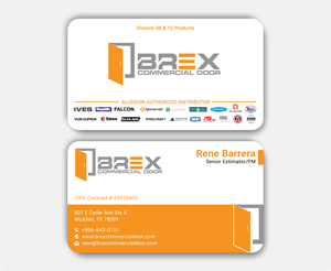 Visitenkarten-Design von DesignerShahadat für BREX Commercial Door | Design: #36380370