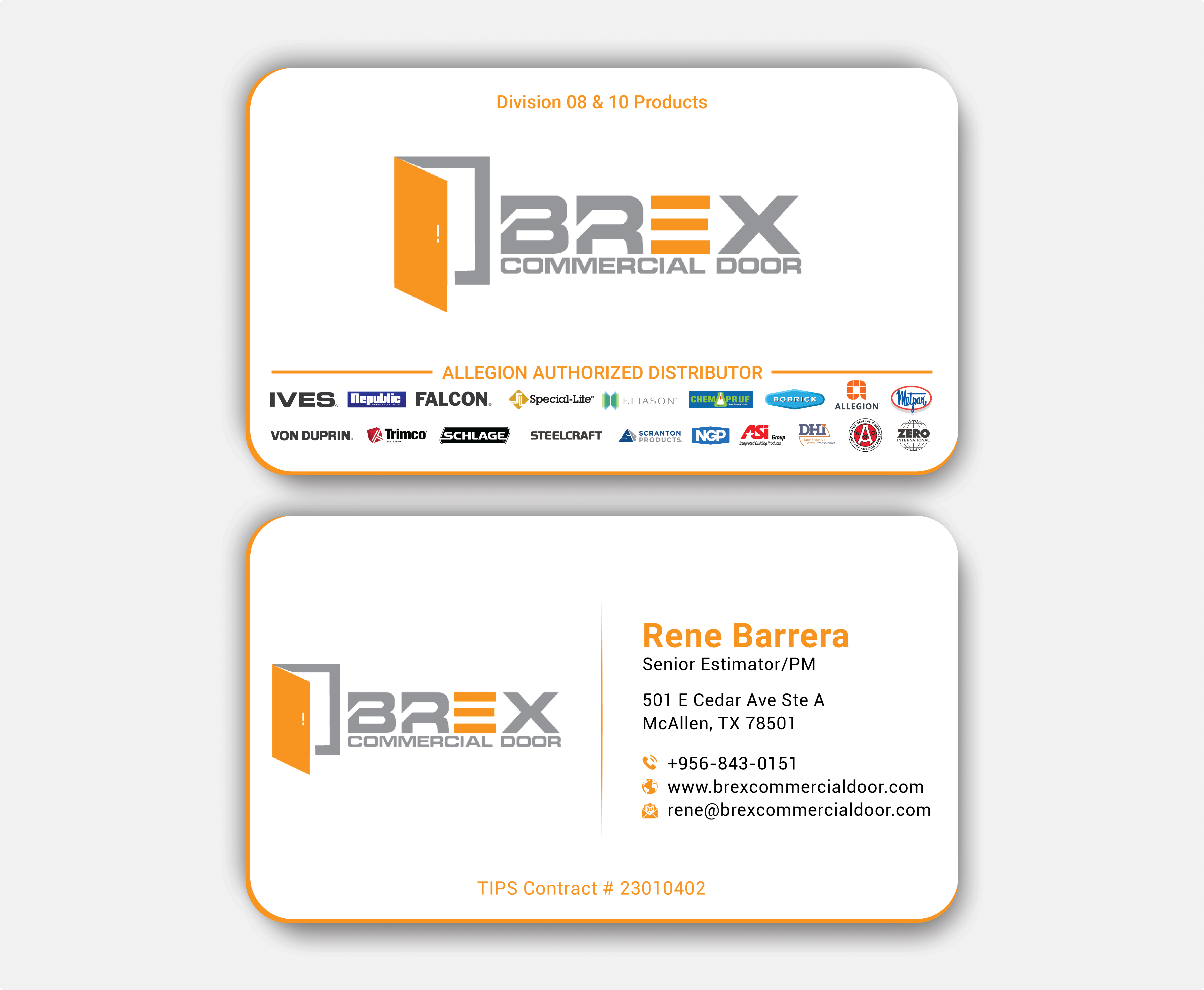 Visitenkarten-Design von DesignerShahadat für BREX Commercial Door | Design #36381553