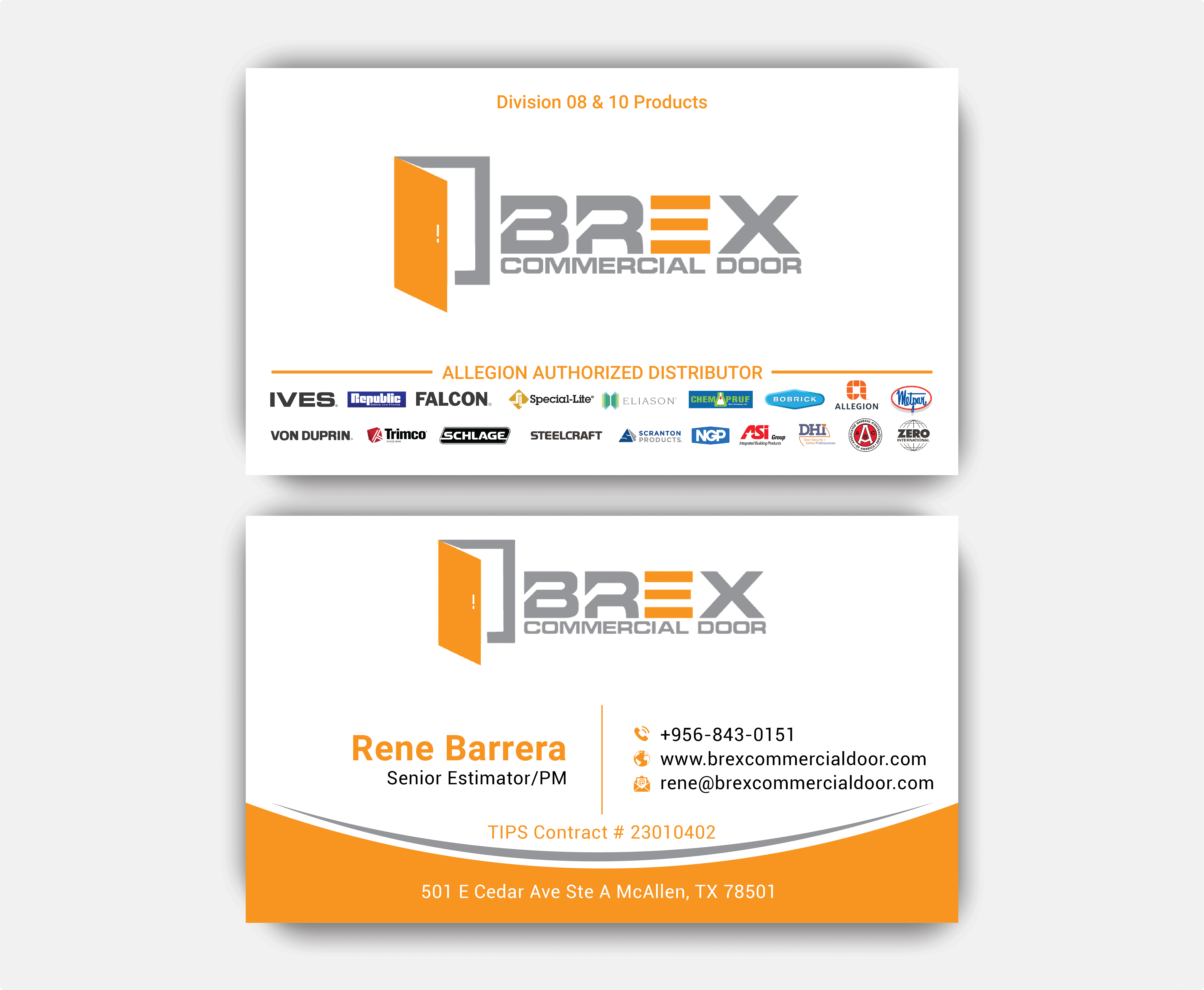 Visitenkarten-Design von DesignerShahadat für BREX Commercial Door | Design #36381559