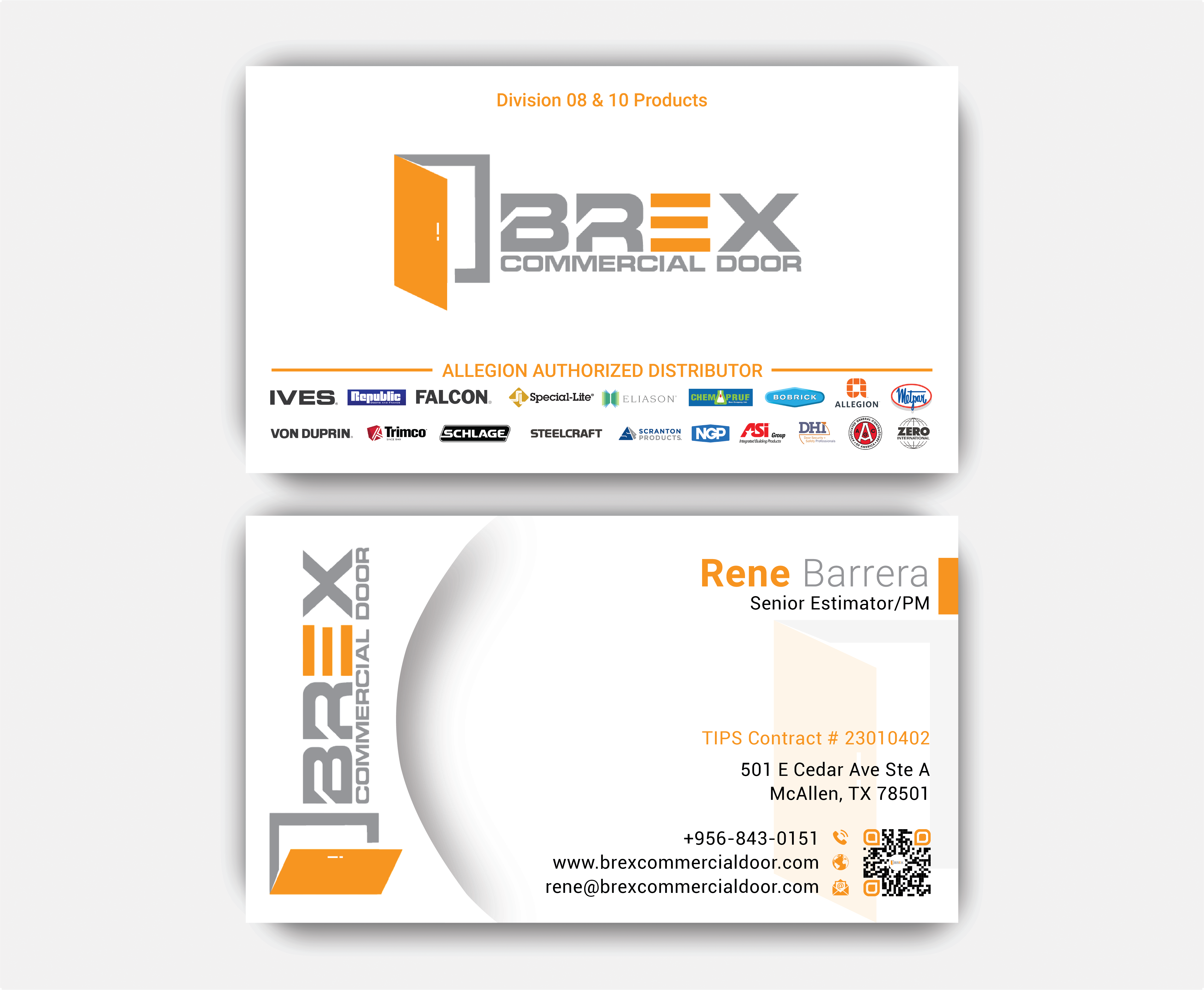 Visitenkarten-Design von DesignerShahadat für BREX Commercial Door | Design #36382066
