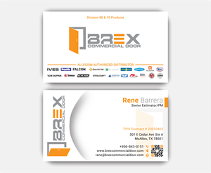 Visitenkarten-Design von DesignerShahadat für BREX Commercial Door | Design: #36382066