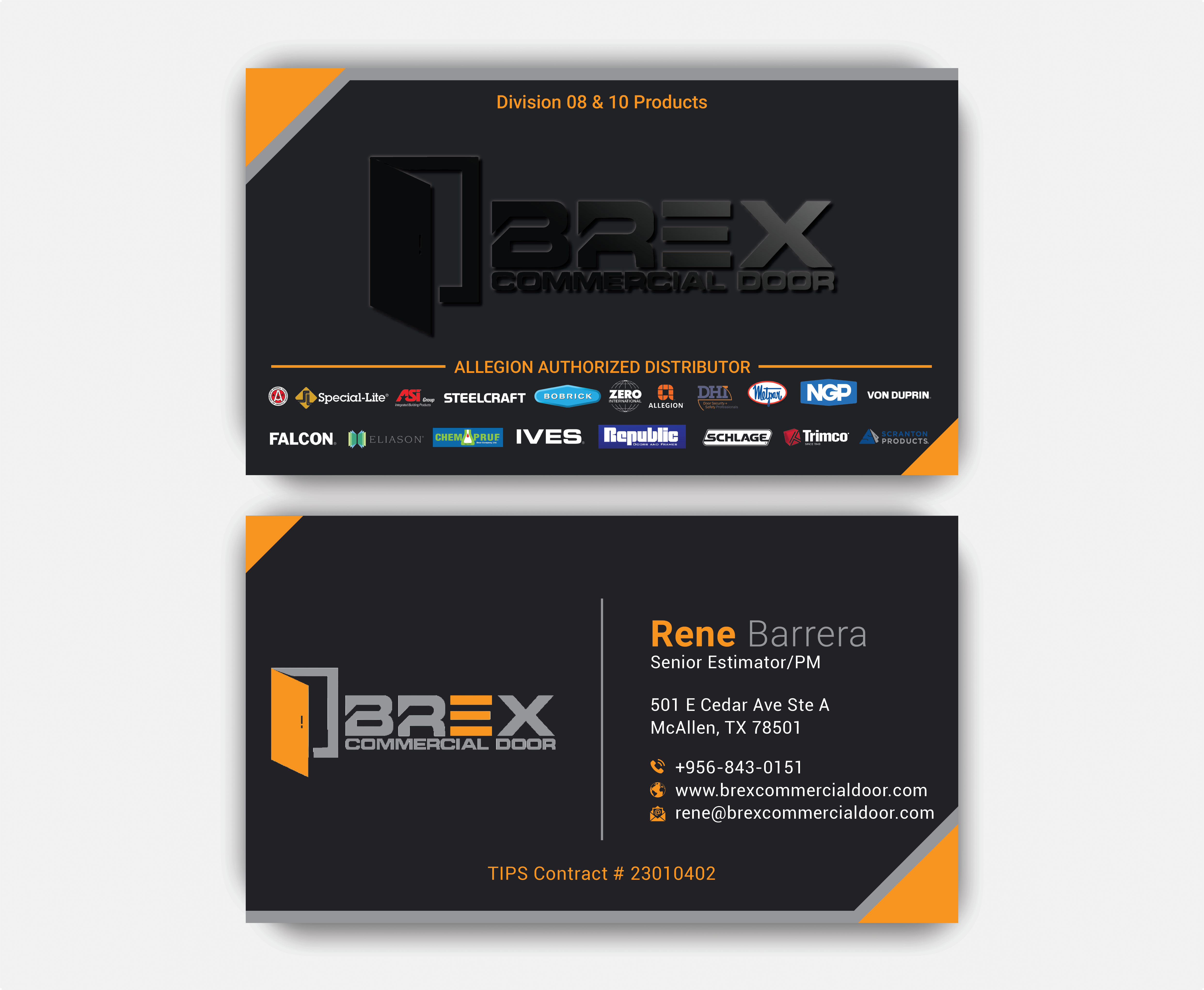 Visitenkarten-Design von DesignerShahadat für BREX Commercial Door | Design #36382084