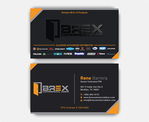 Visitenkarten-Design von DesignerShahadat für BREX Commercial Door | Design: #36382084
