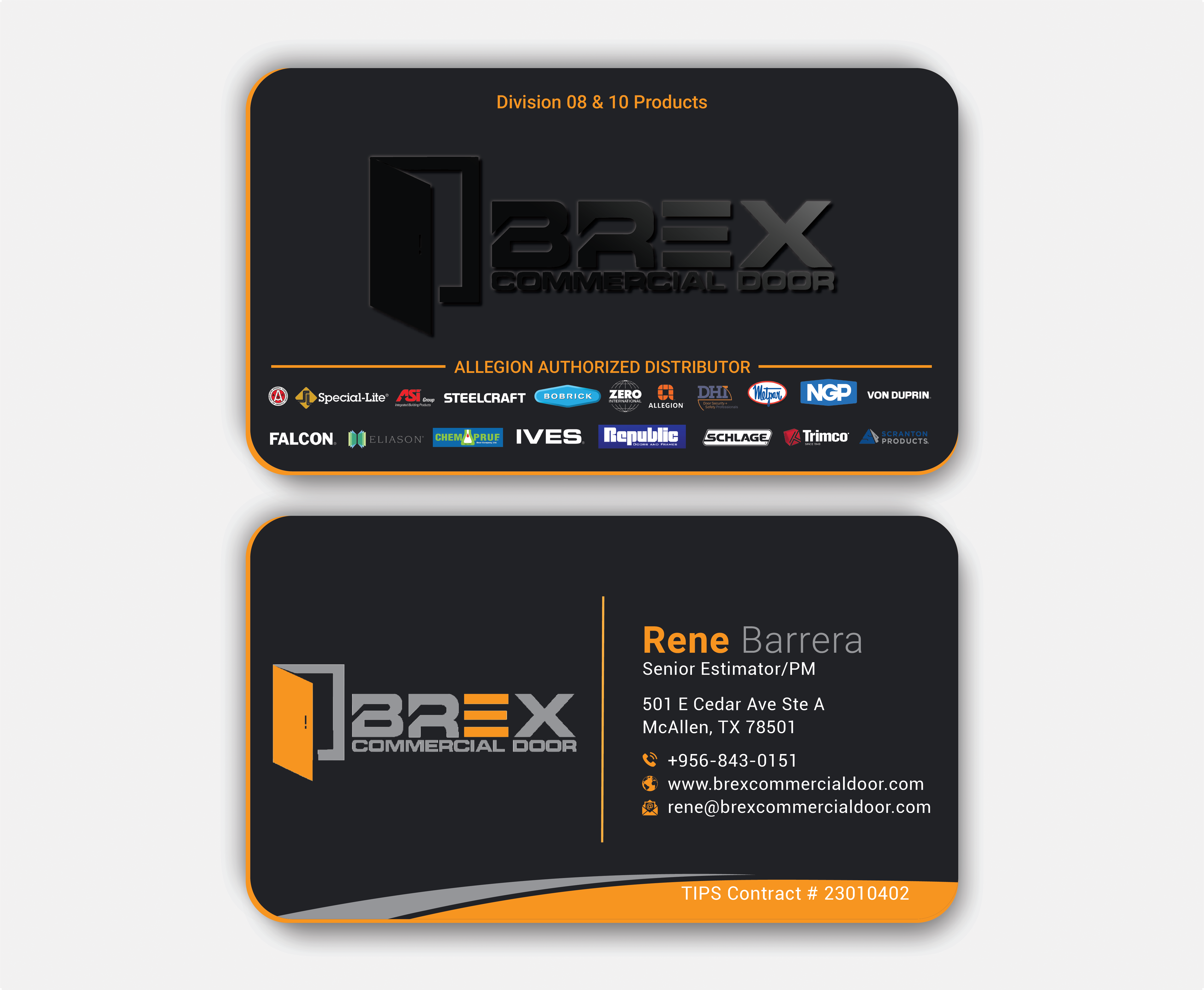 Visitenkarten-Design von DesignerShahadat für BREX Commercial Door | Design #36382086