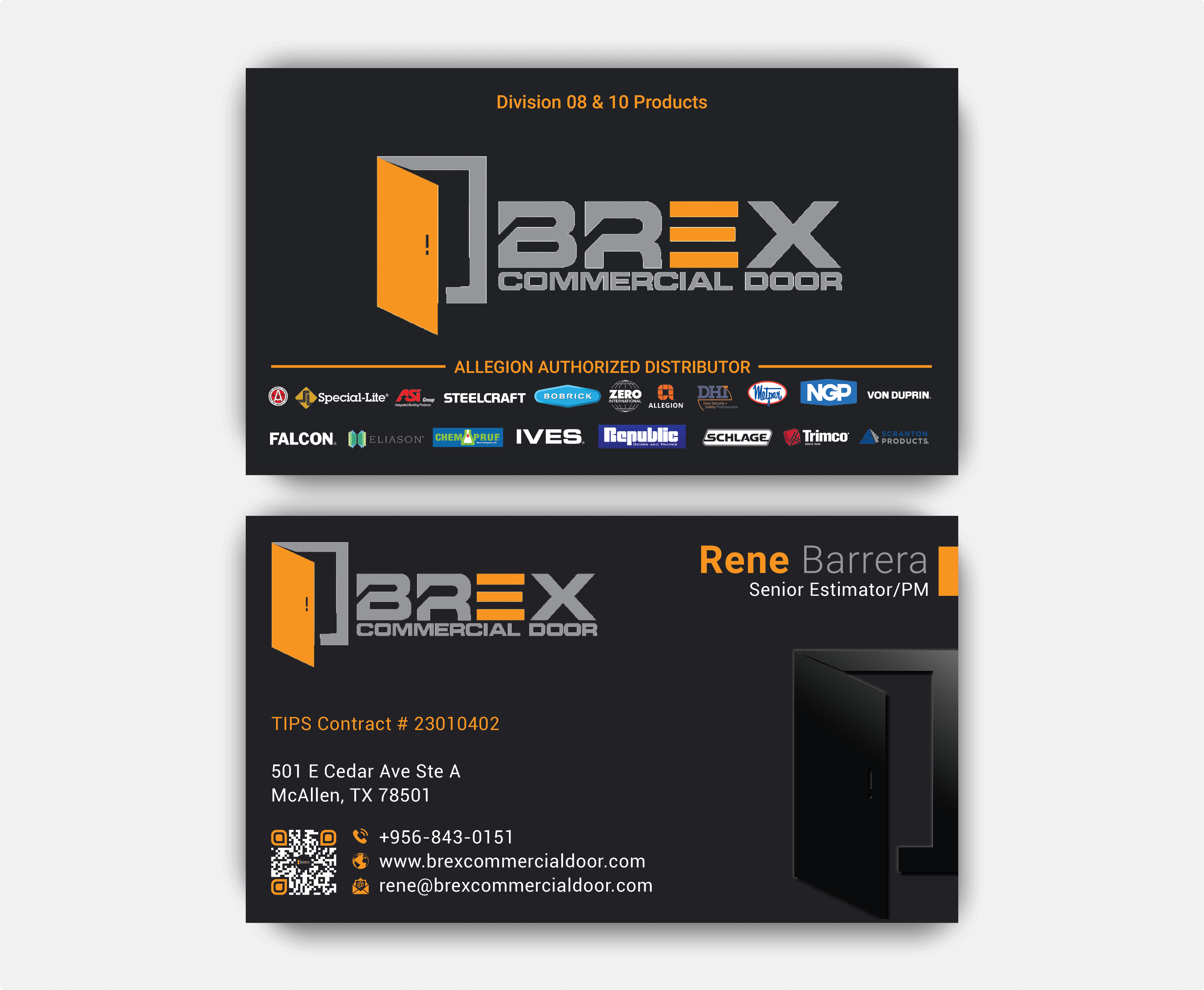 Visitenkarten-Design von DesignerShahadat für BREX Commercial Door | Design #36382190
