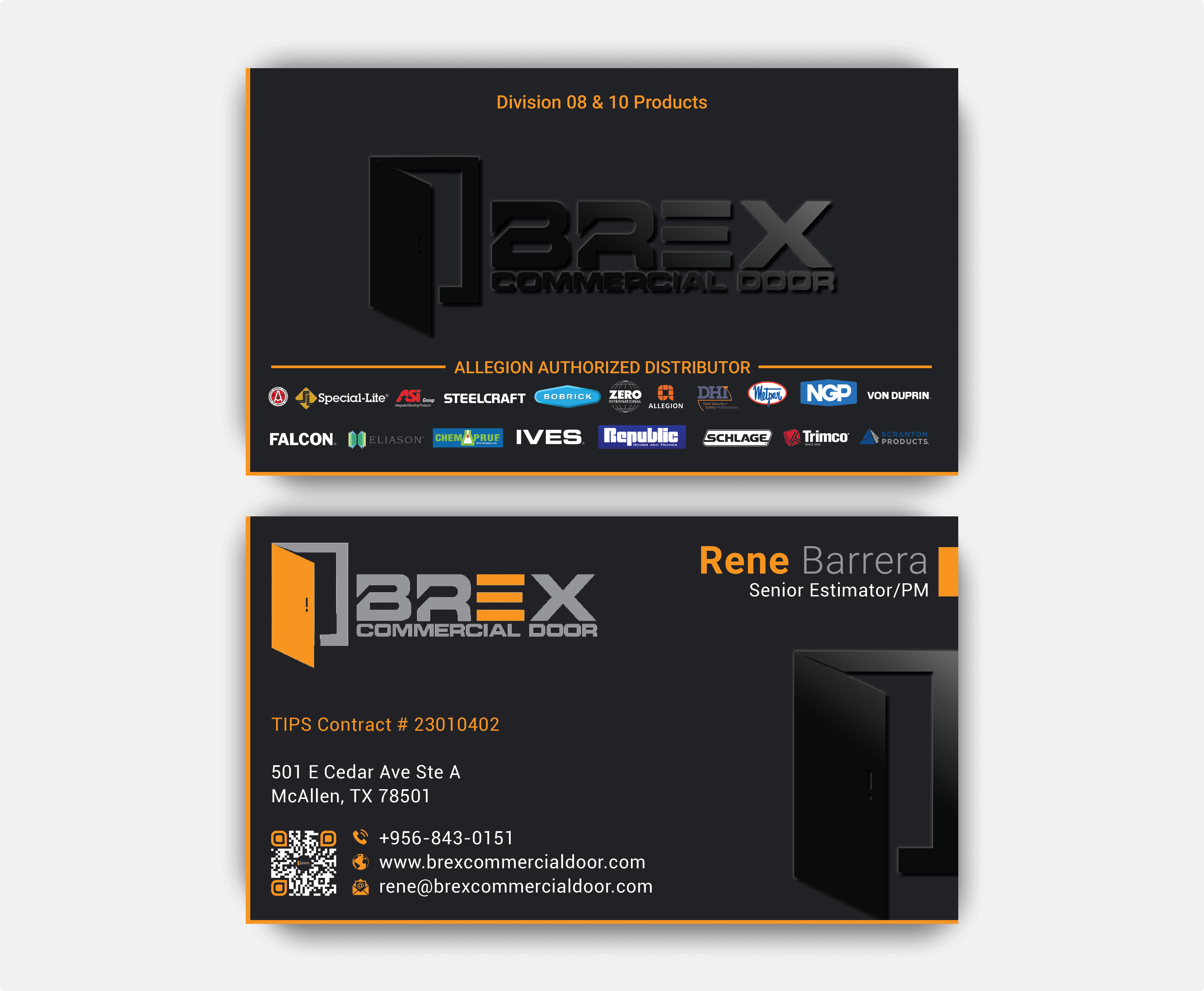 Visitenkarten-Design von DesignerShahadat für BREX Commercial Door | Design #36382195