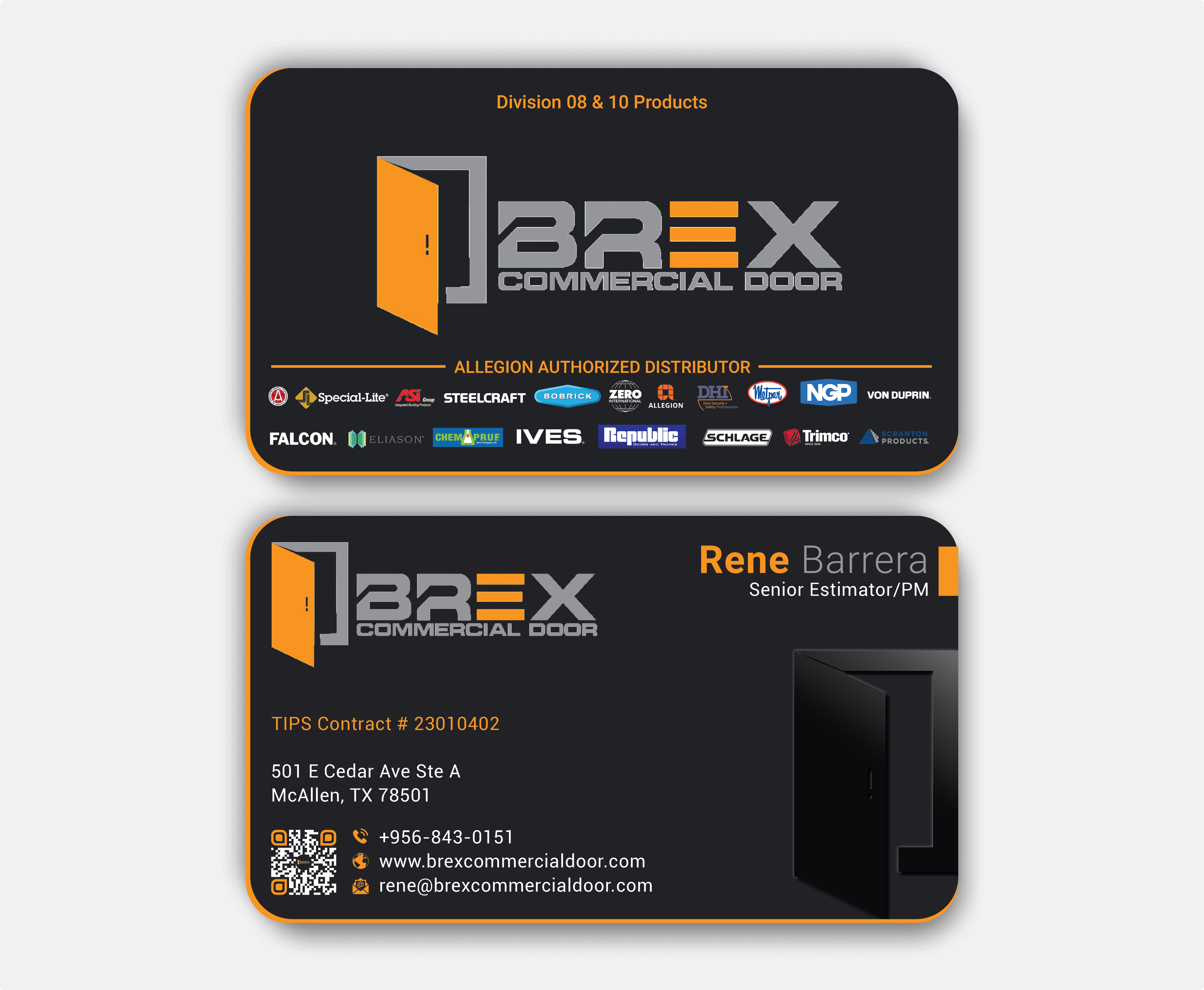 Visitenkarten-Design von DesignerShahadat für BREX Commercial Door | Design #36385833