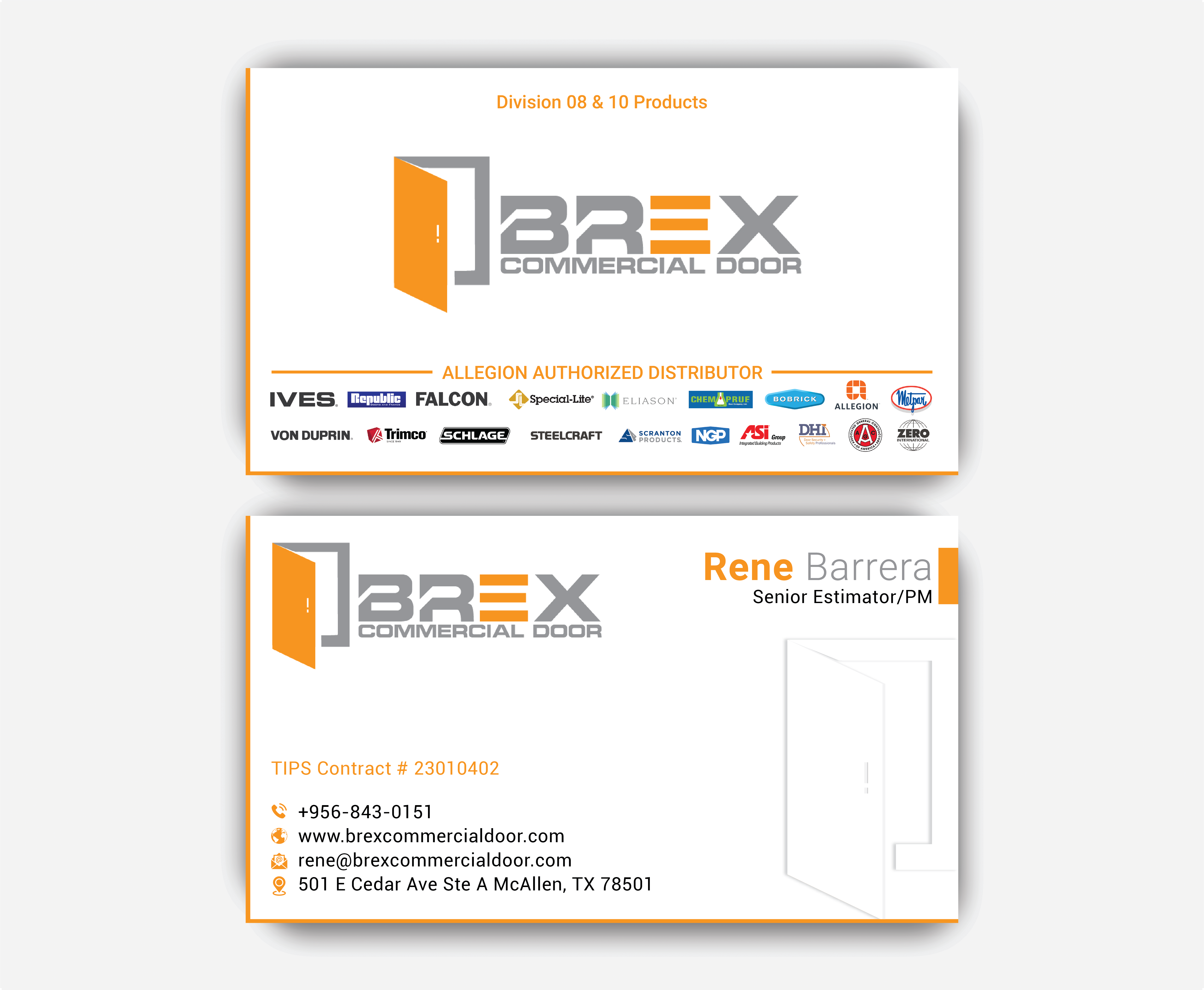 Visitenkarten-Design von DesignerShahadat für BREX Commercial Door | Design #36389021